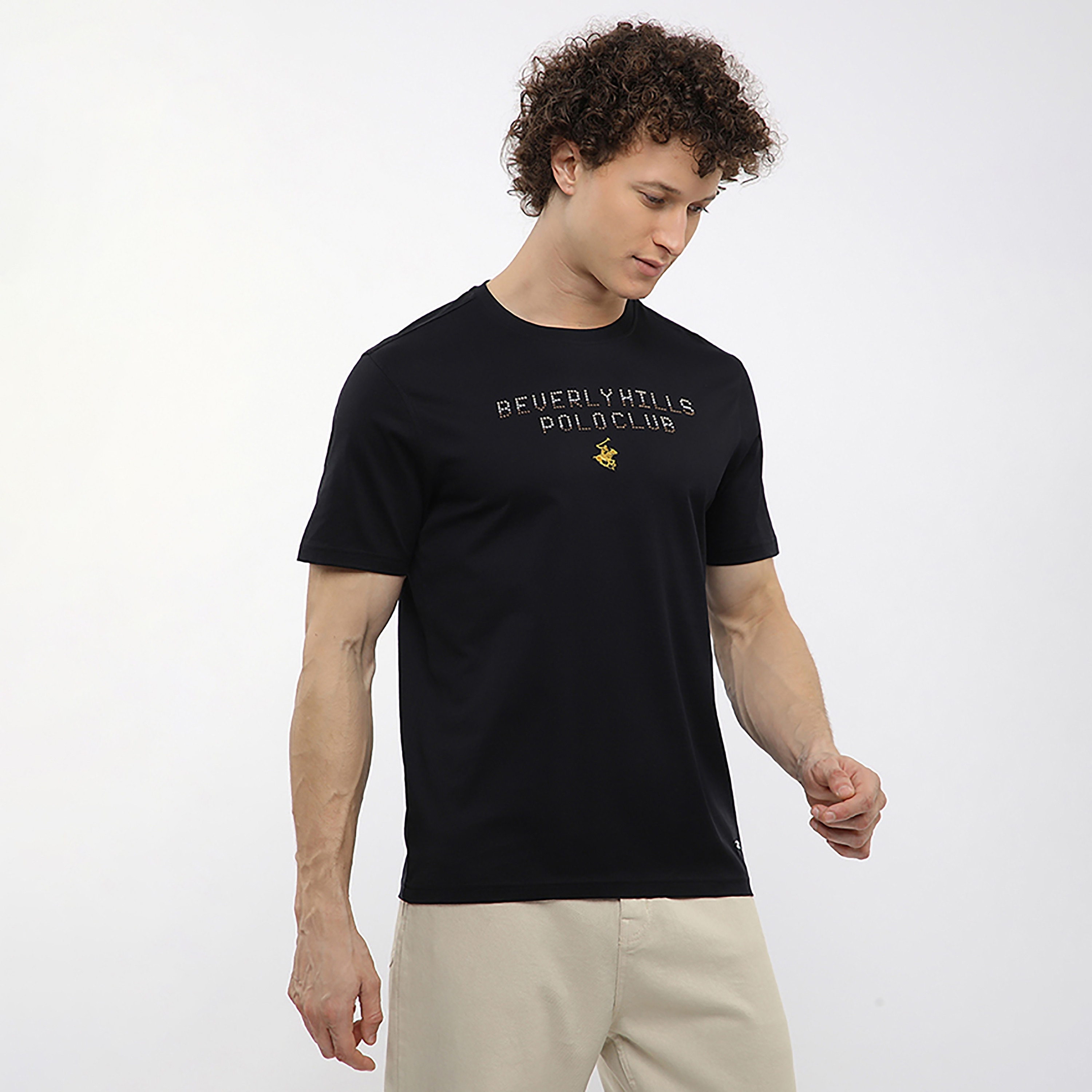 تيشيرت رجالي بشعار مُزيّن بياقة مستديرة وأكمام قصيرة من بيفرلي هيلز بولو كلوب-men-clothing-tshirtsandpolos-tshirts-image-3