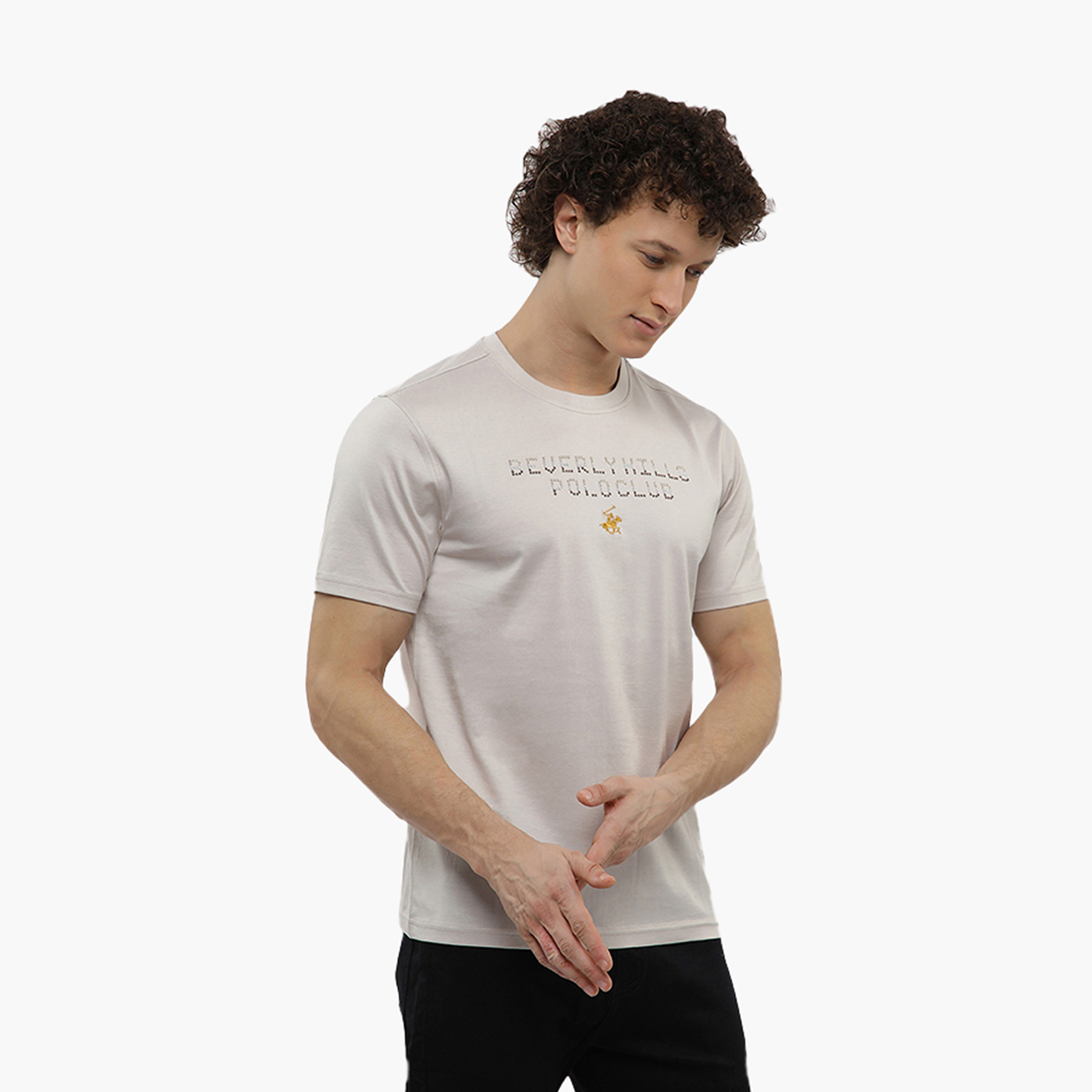تيشيرت رجالي بشعار مُزيّن بياقة مستديرة وأكمام قصيرة من بيفرلي هيلز بولو كلوب-men-clothing-tshirtsandpolos-tshirts-image-8
