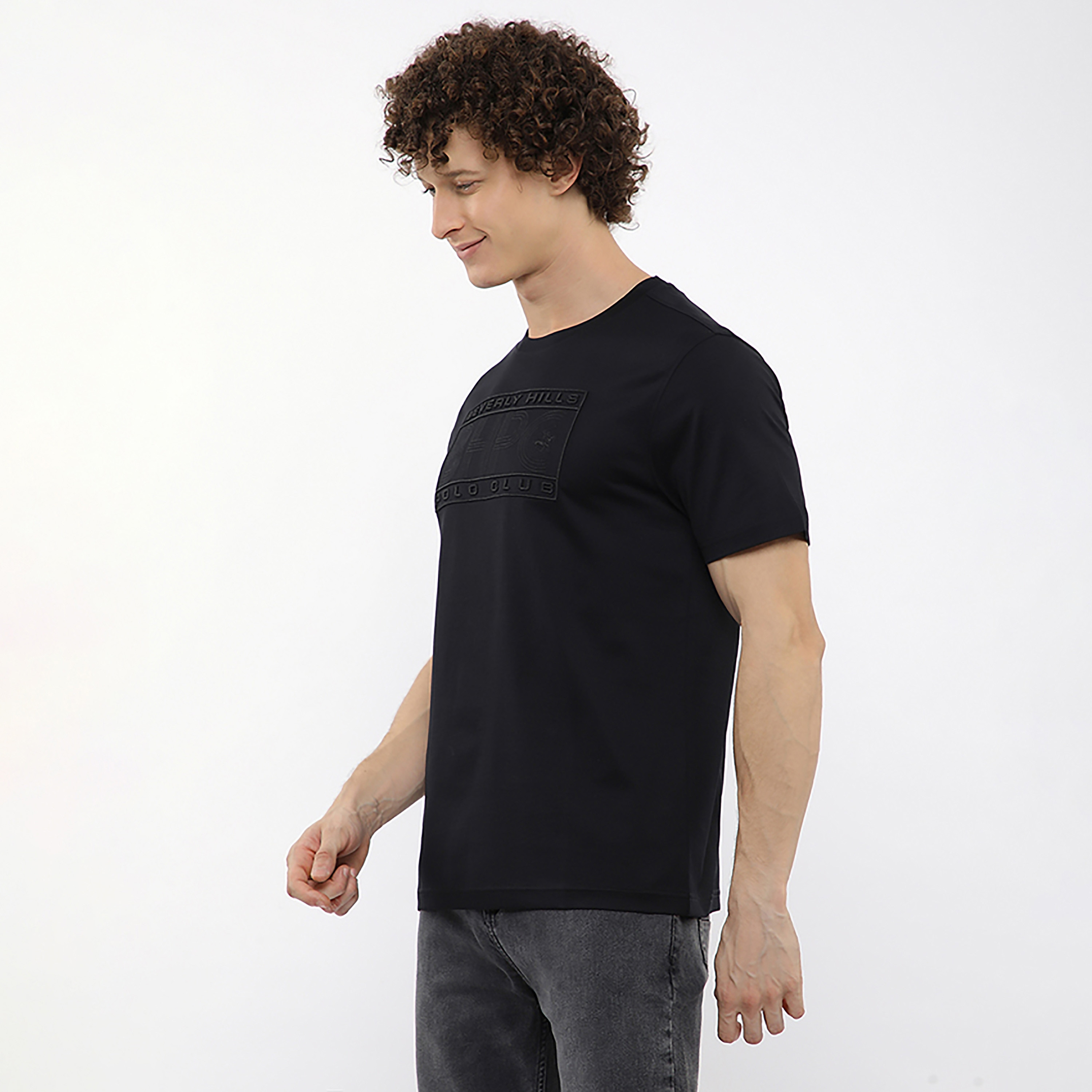 Beverly Hills Polo Club Embroidered Logo Crew Neck Short Sleeves Men's T-Shirt-men-clothing-tshirtsandpolos-tshirts-image-2
