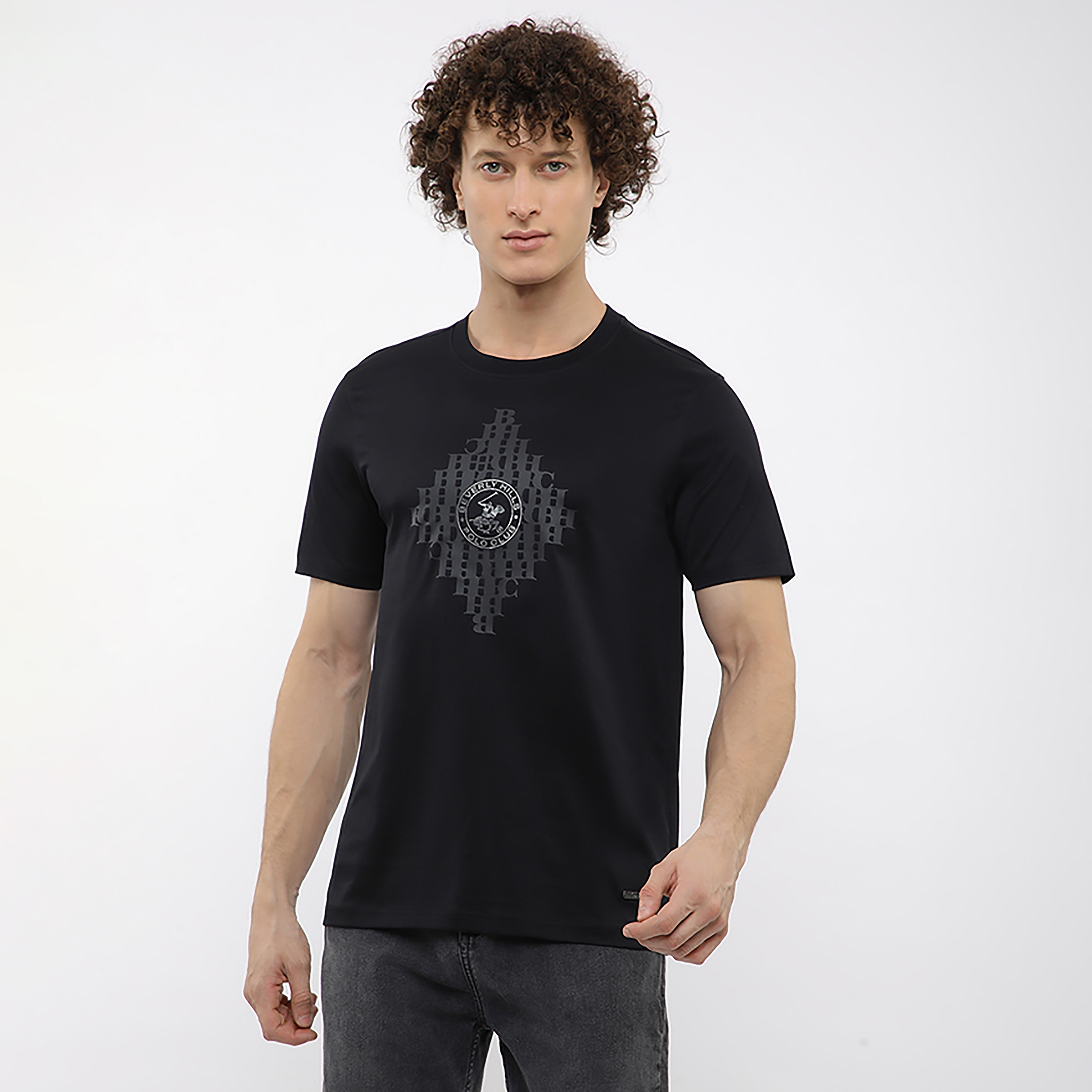 Beverly Hills Polo Club Graphic Print Crew Neck Short Sleeves Men's T-Shirt-men-clothing-tshirtsandpolos-tshirts-image-1