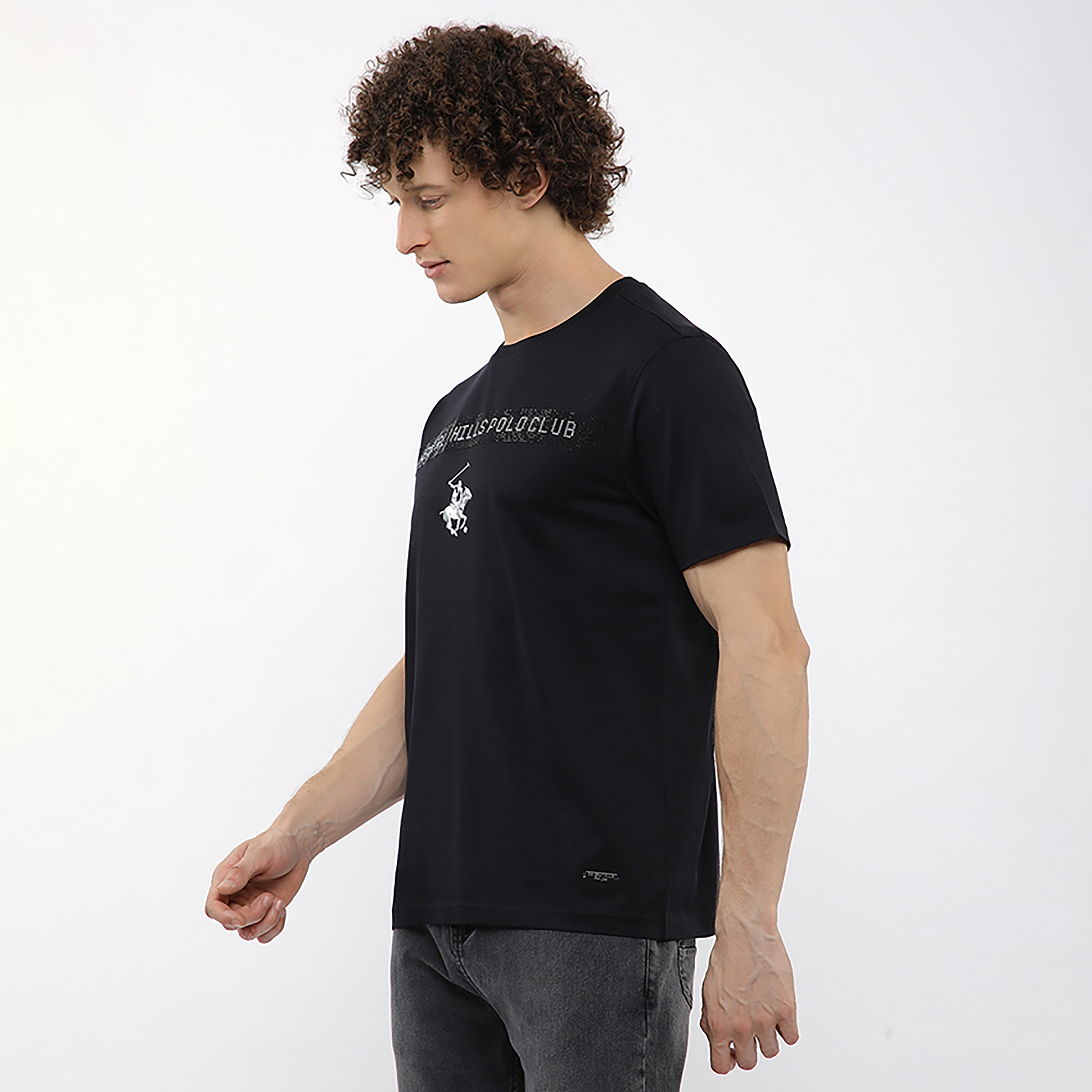 تيشيرت رجالي بشعار مُزيّن بياقة مستديرة وأكمام قصيرة من بيفرلي هيلز بولو كلوب-men-clothing-tshirtsandpolos-tshirts-image-2