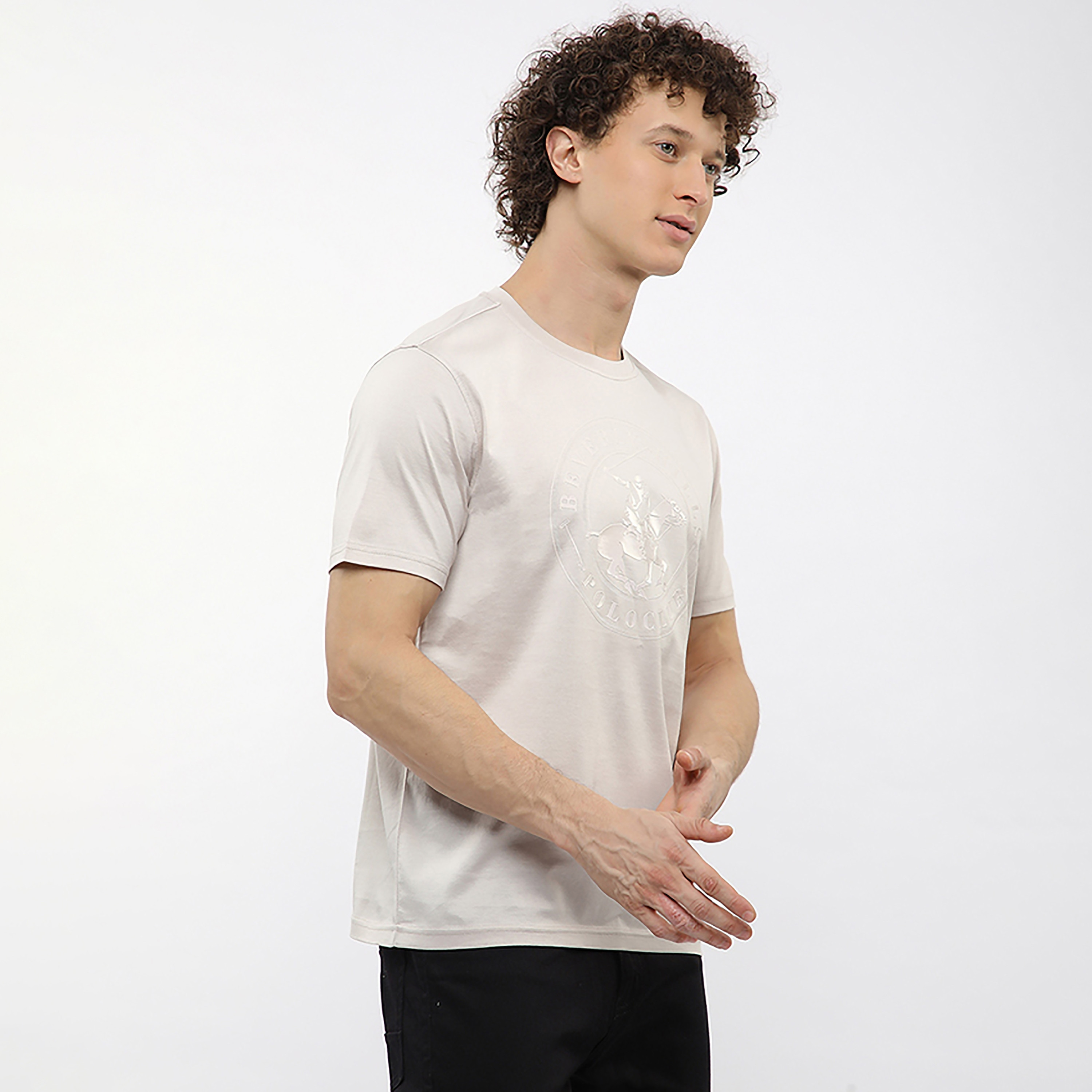 تيشيرت رجالي بشعار بارز بياقة مستديرة وأكمام قصيرة من بيفرلي هيلز بولو كلوب-men-clothing-tshirtsandpolos-tshirts-image-8