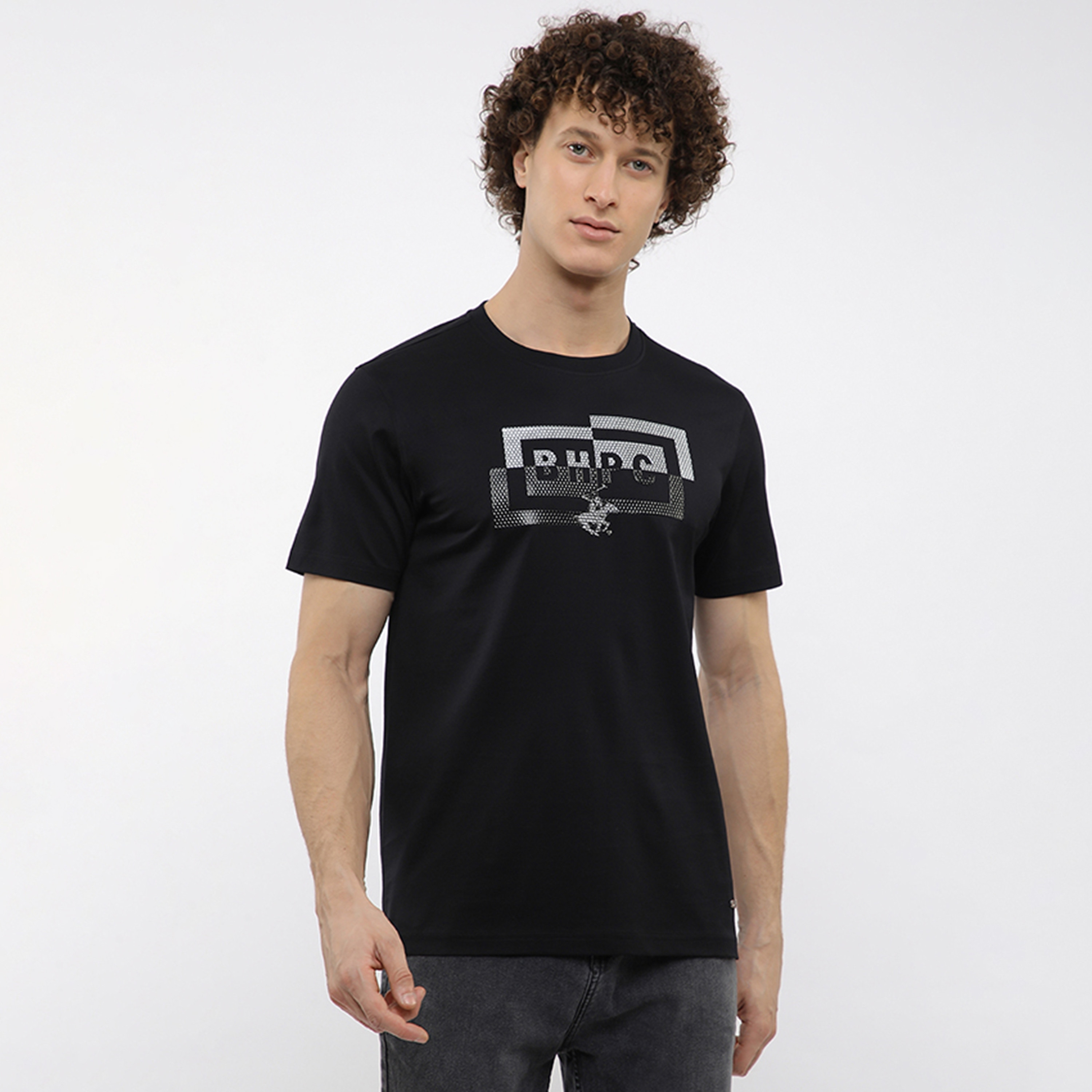 تي شيرت رجالي بأكمام قصيرة ورقبة دائرية وطبعة رسومات من بيفرلي هيلز بولو كلوب-men-clothing-tshirtsandpolos-tshirts-image-1