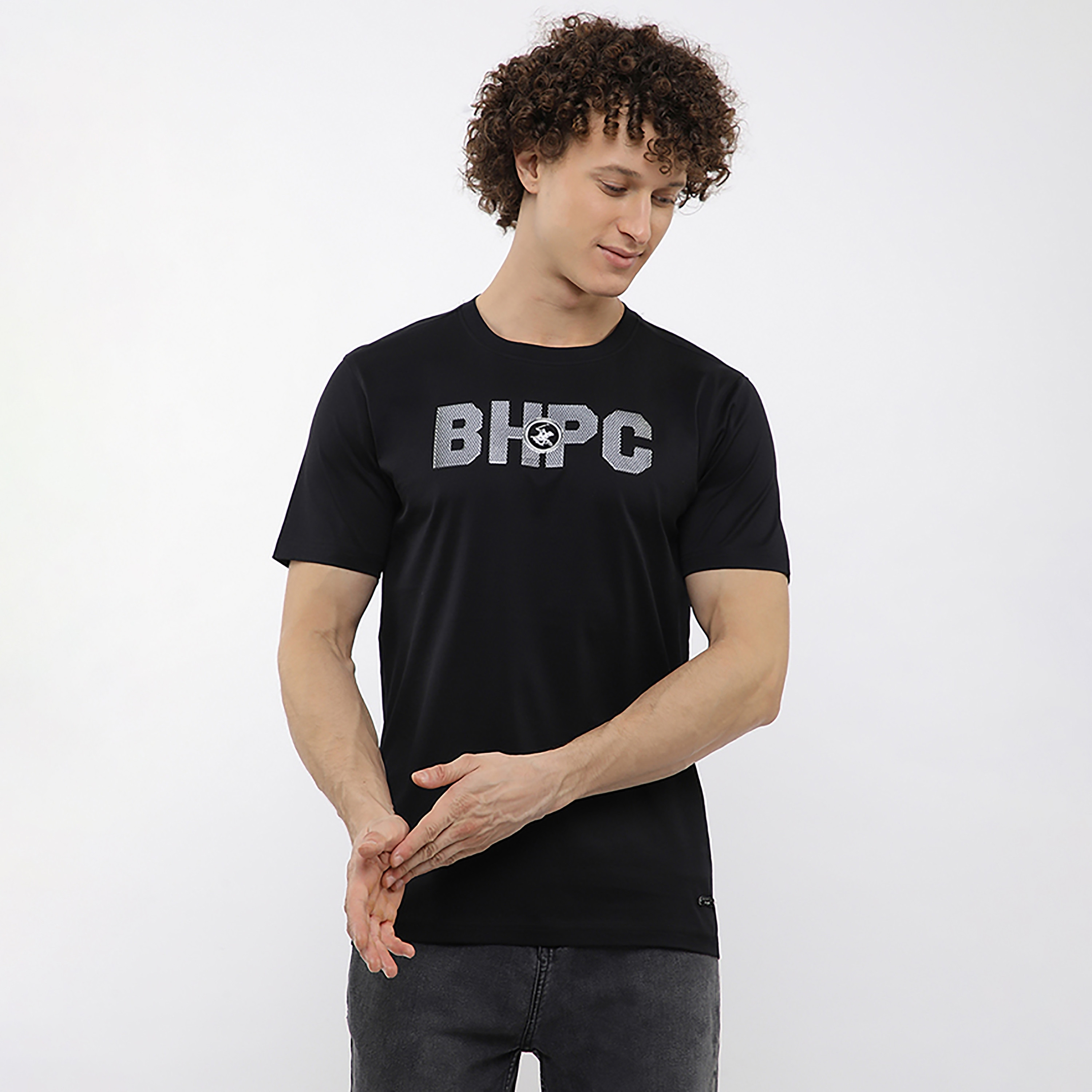 تيشيرت رجالي بشعار جرافيك بياقة مستديرة وأكمام قصيرة من بيفرلي هيلز بولو كلوب-men-clothing-tshirtsandpolos-tshirts-image-1