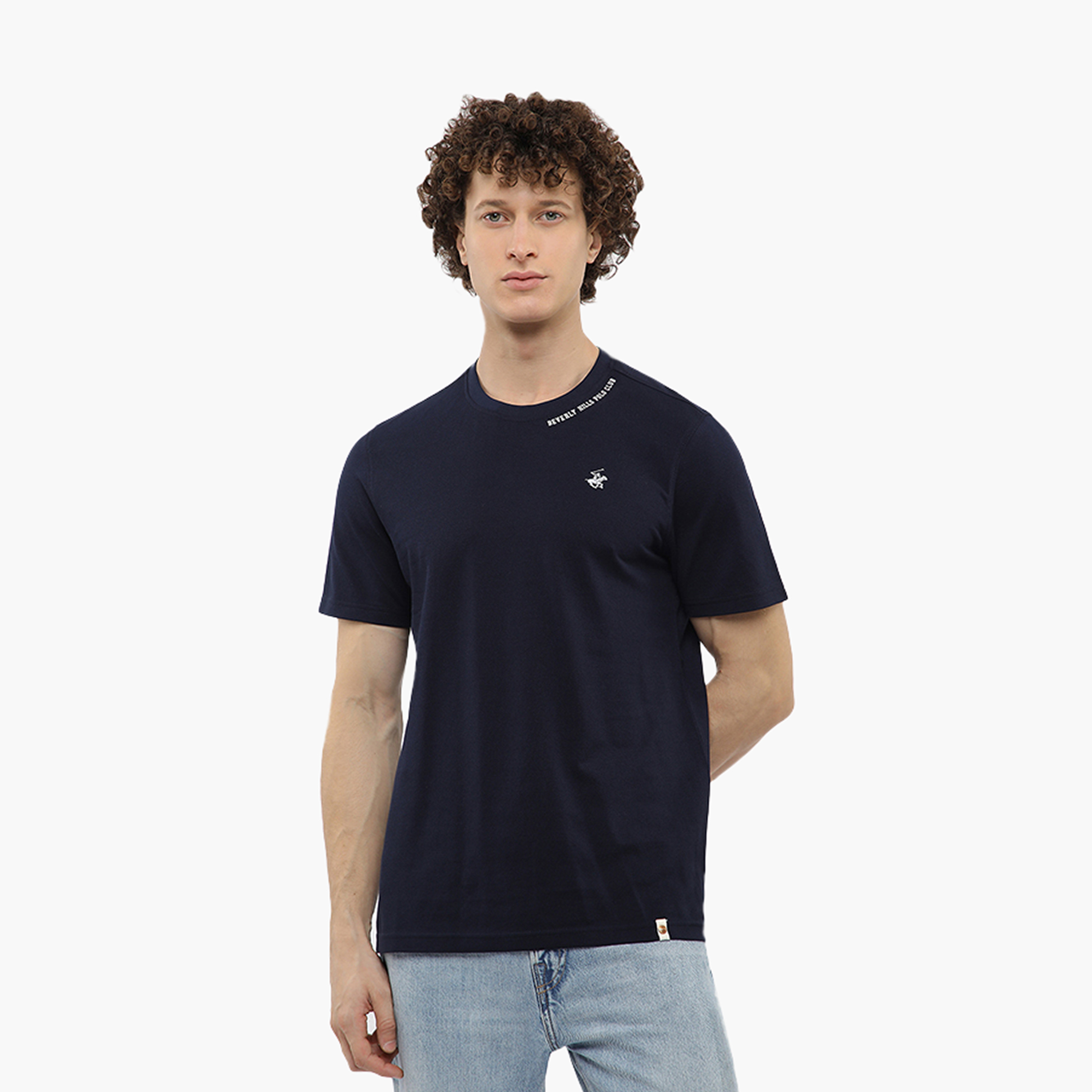 Beverly Hills Polo Club Plain Crew Neck Short Sleeves Men's T-Shirt-men-clothing-tshirtsandpolos-tshirts-image-1