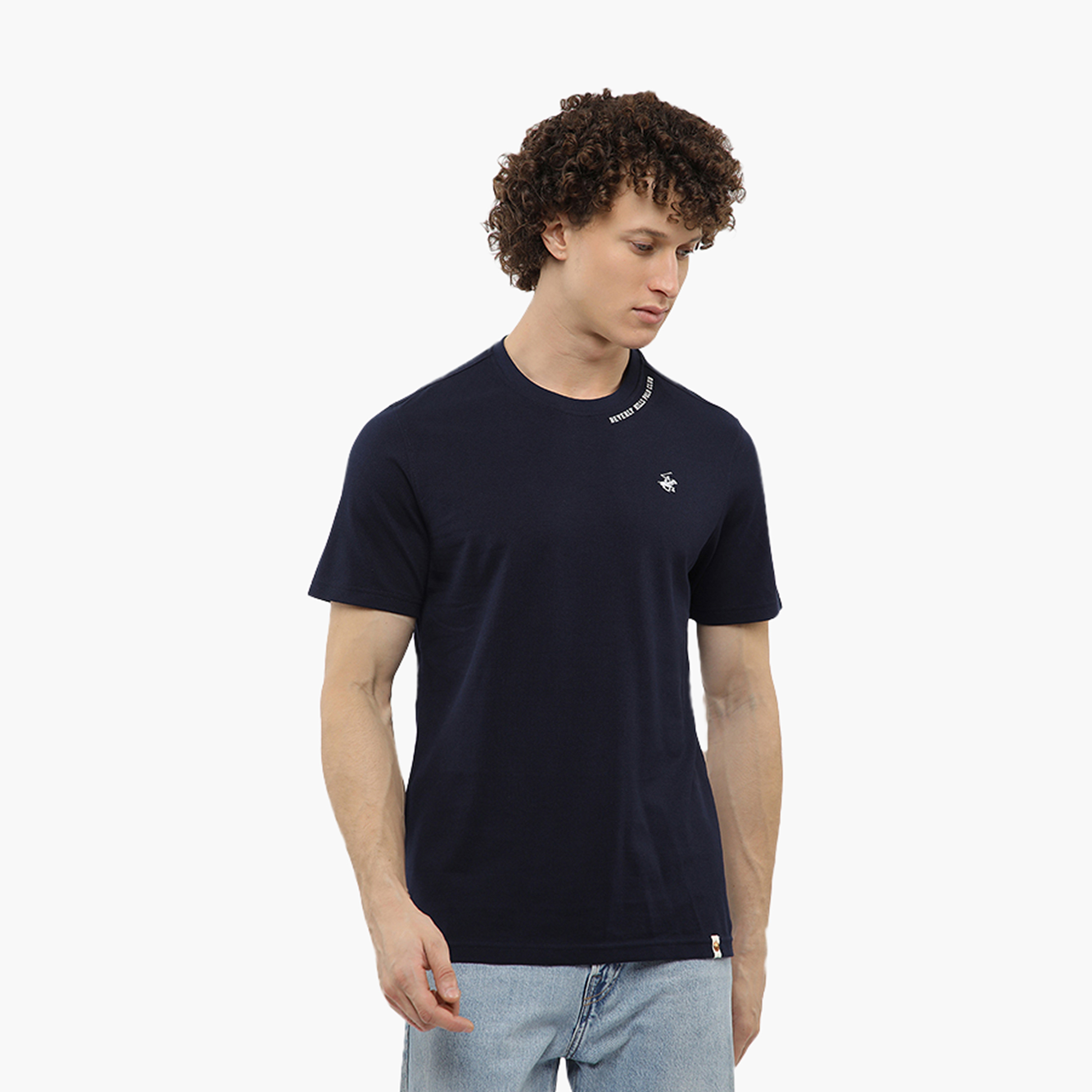 Beverly Hills Polo Club Plain Crew Neck Short Sleeves Men's T-Shirt-men-clothing-tshirtsandpolos-tshirts-image-3