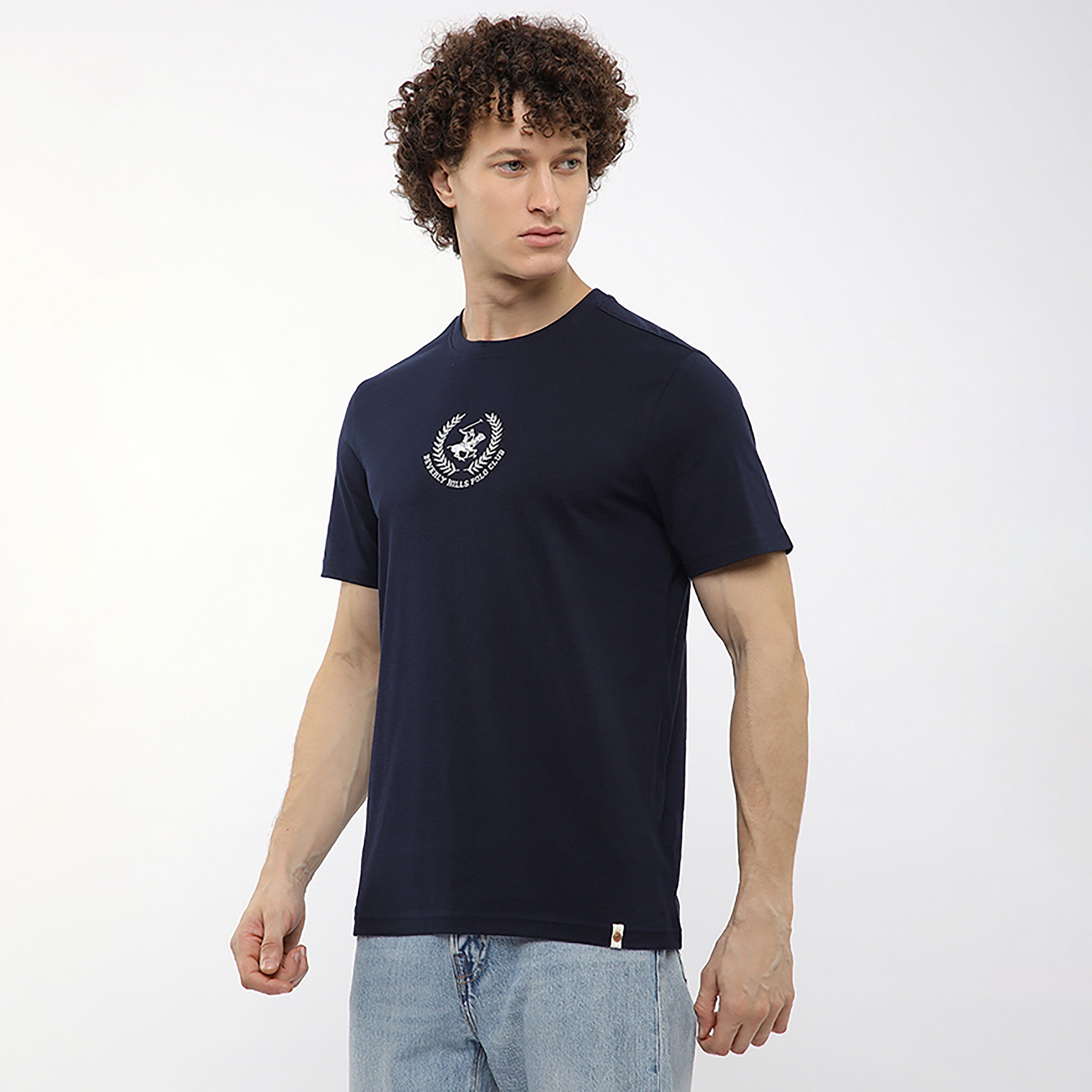 Beverly Hills Polo Club Embroidered Logo Crew Neck Short Sleeves Men's T-Shirt-men-clothing-tshirtsandpolos-tshirts-image-2