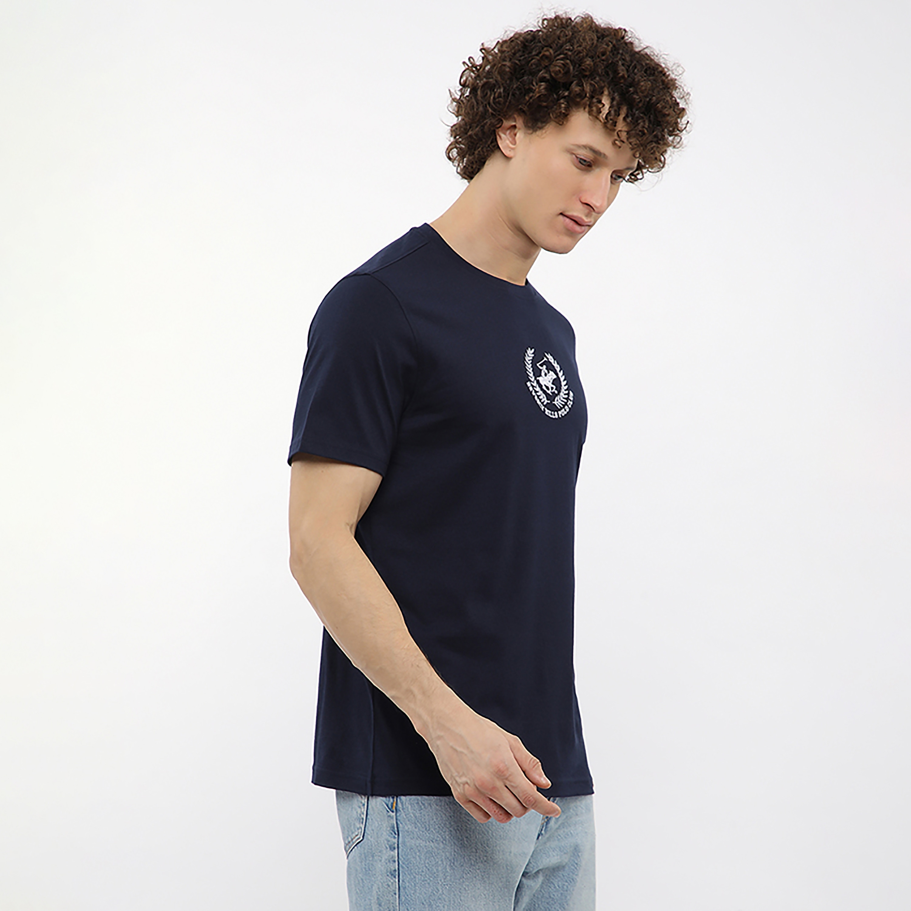Beverly Hills Polo Club Embroidered Logo Crew Neck Short Sleeves Men's T-Shirt-men-clothing-tshirtsandpolos-tshirts-image-3