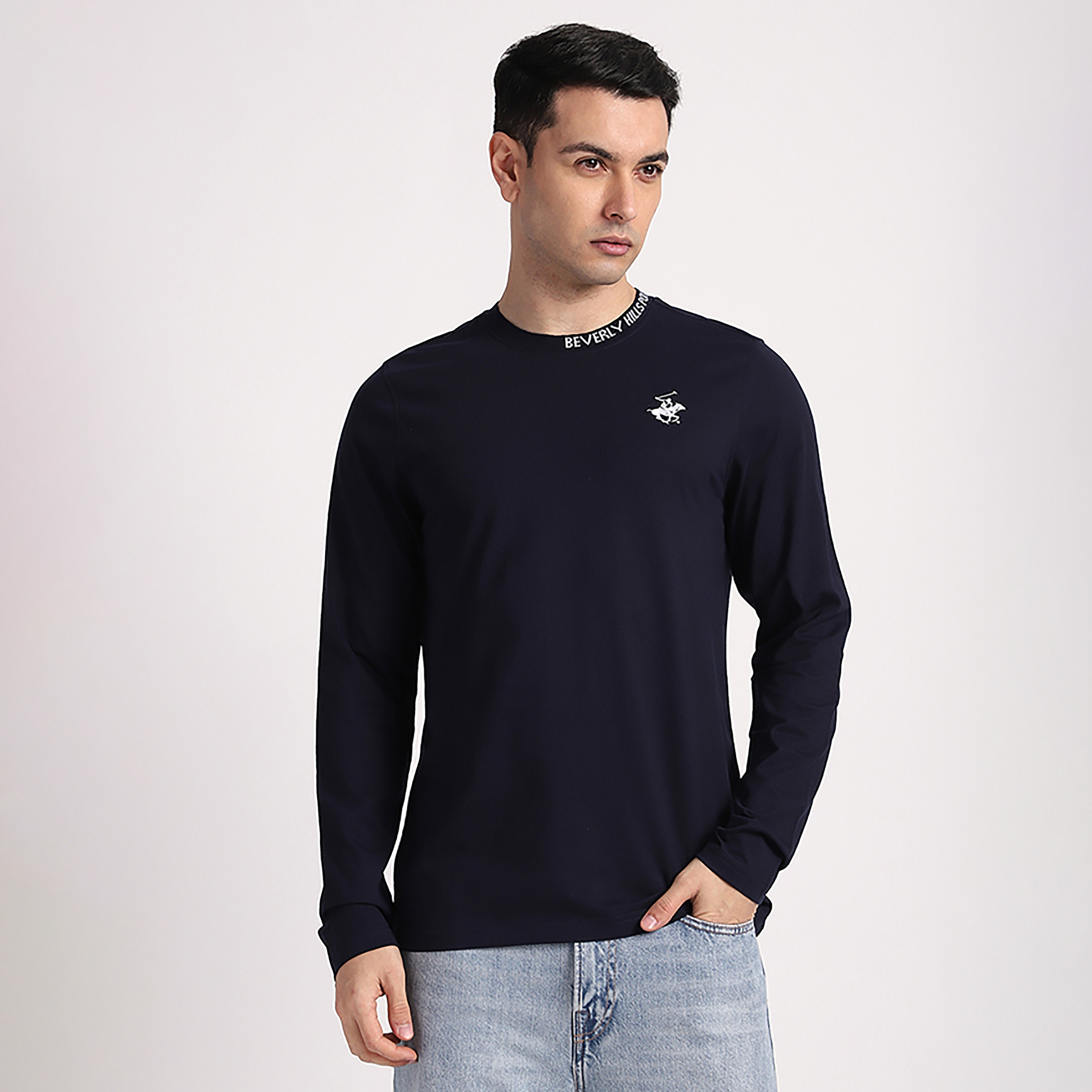 Beverly Hills Polo Club Embroidered Logo Crew Neck Long Sleeves Men's T-Shirt-men-clothing-tshirtsandpolos-tshirts-image-1