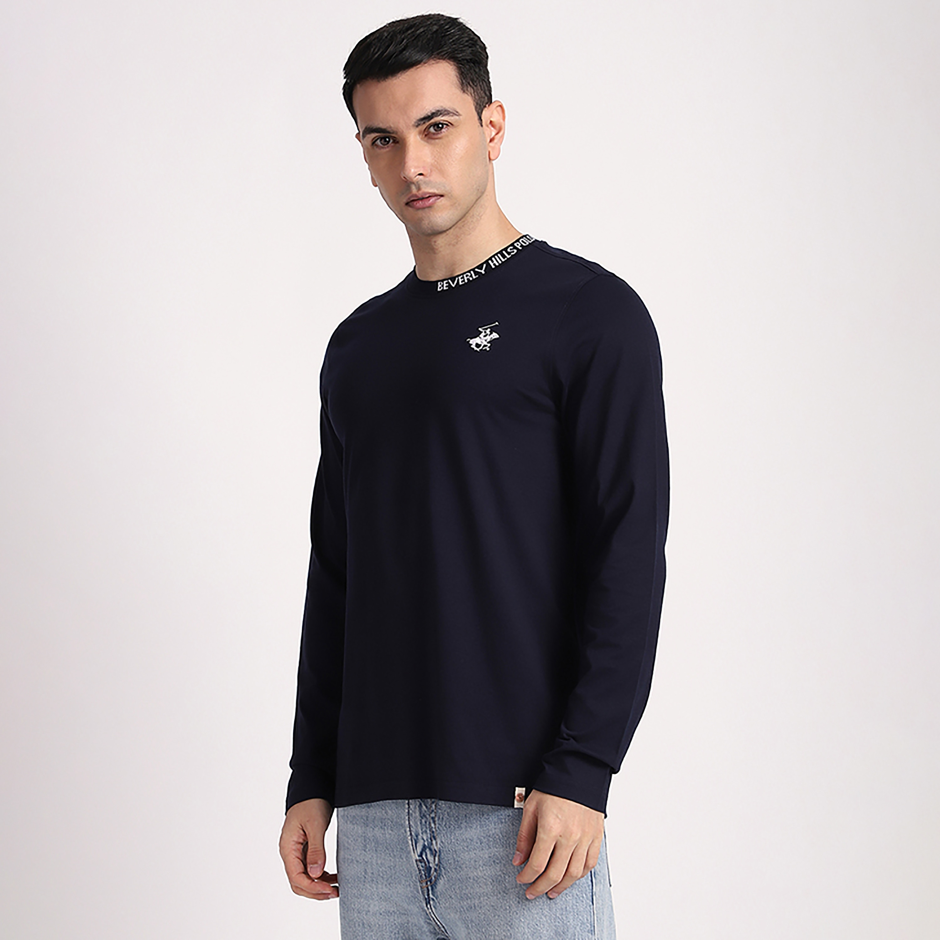 Beverly Hills Polo Club Embroidered Logo Crew Neck Long Sleeves Men's T-Shirt-men-clothing-tshirtsandpolos-tshirts-image-2
