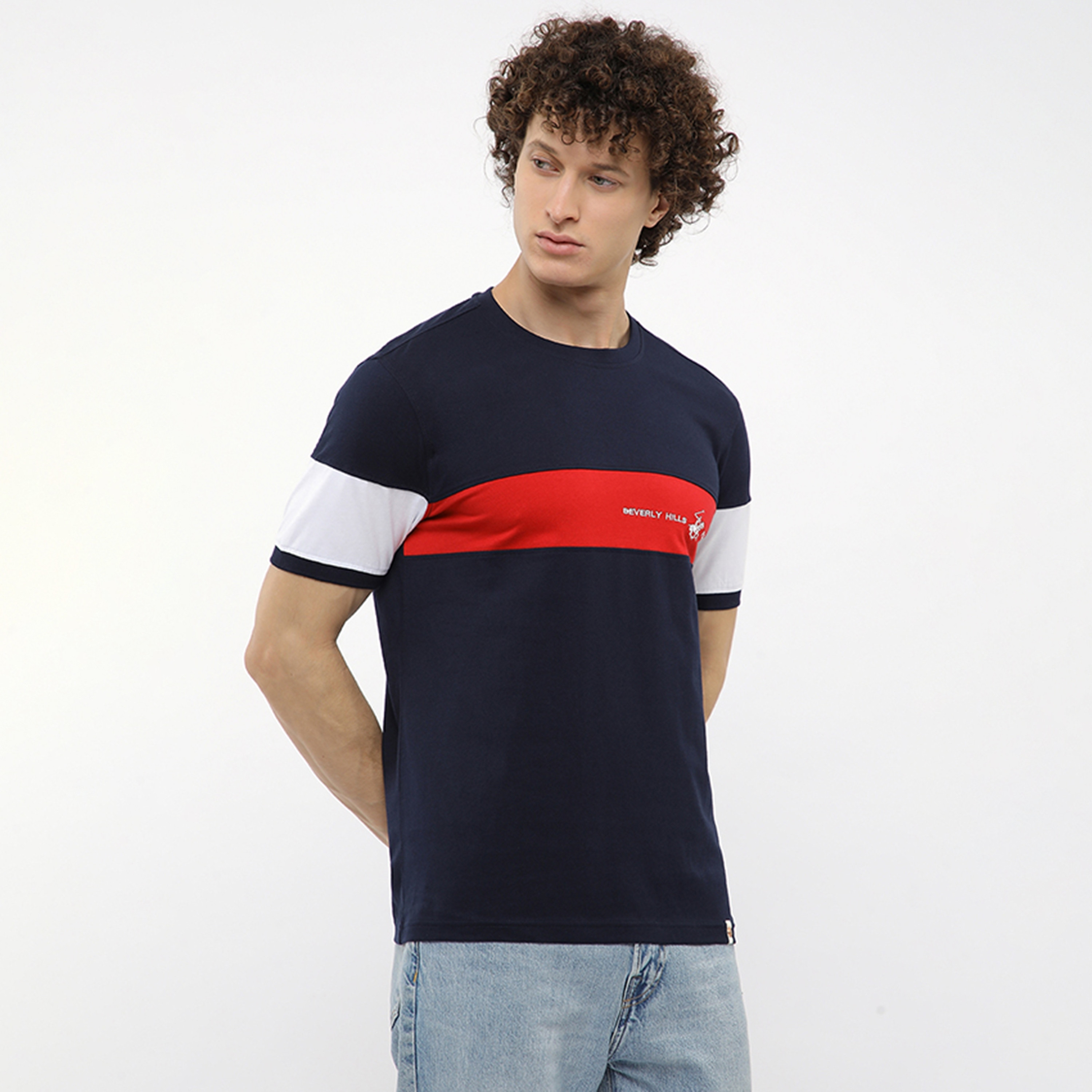 Beverly Hills Polo Club Color-Blocked Crew Neck Short Sleeves Men's T-Shirt-men-clothing-tshirtsandpolos-tshirts-image-3