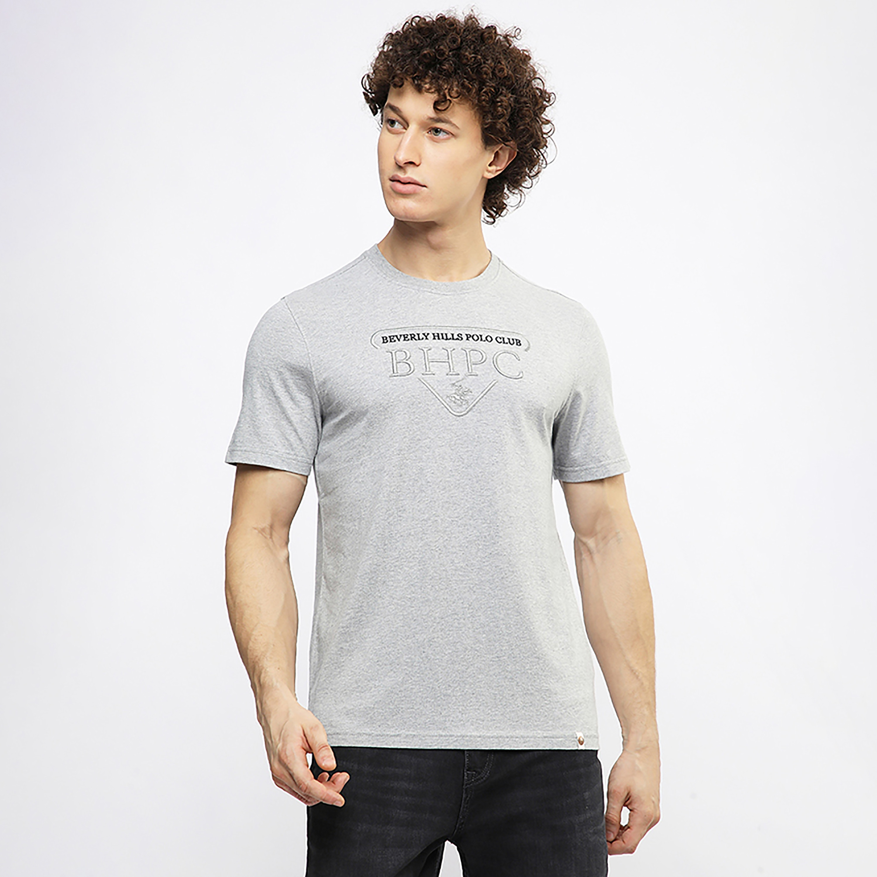تي شيرت رجالي بياقة دائرية وأكمام قصيرة وشعار مطرز من بيفرلي هيلز بولو كلوب-men-clothing-tshirtsandpolos-tshirts-image-6