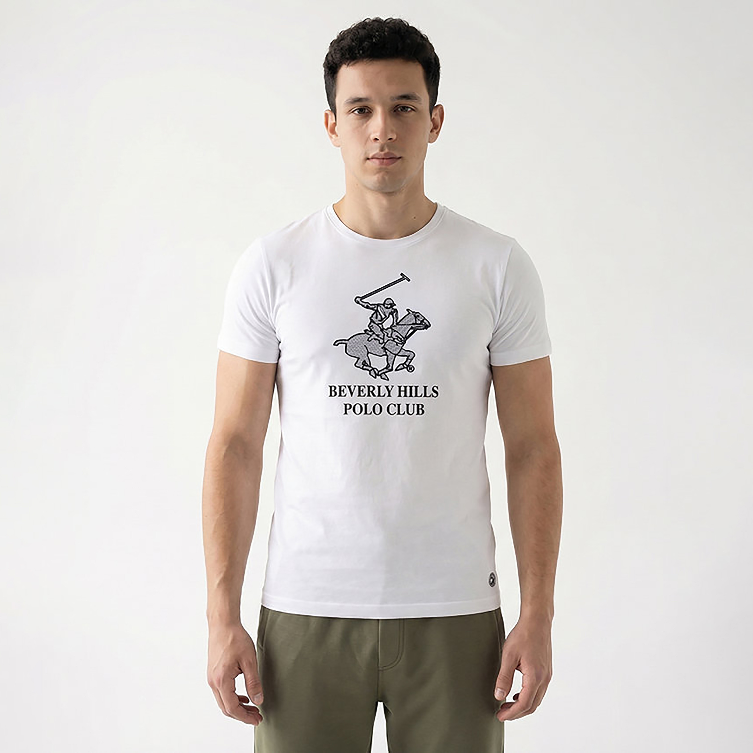 Beverly Hills Polo Club Embroidered Logo Crew Neck Short Sleeves Men's T-Shirt-men-clothing-tshirtsandpolos-tshirts-image-1