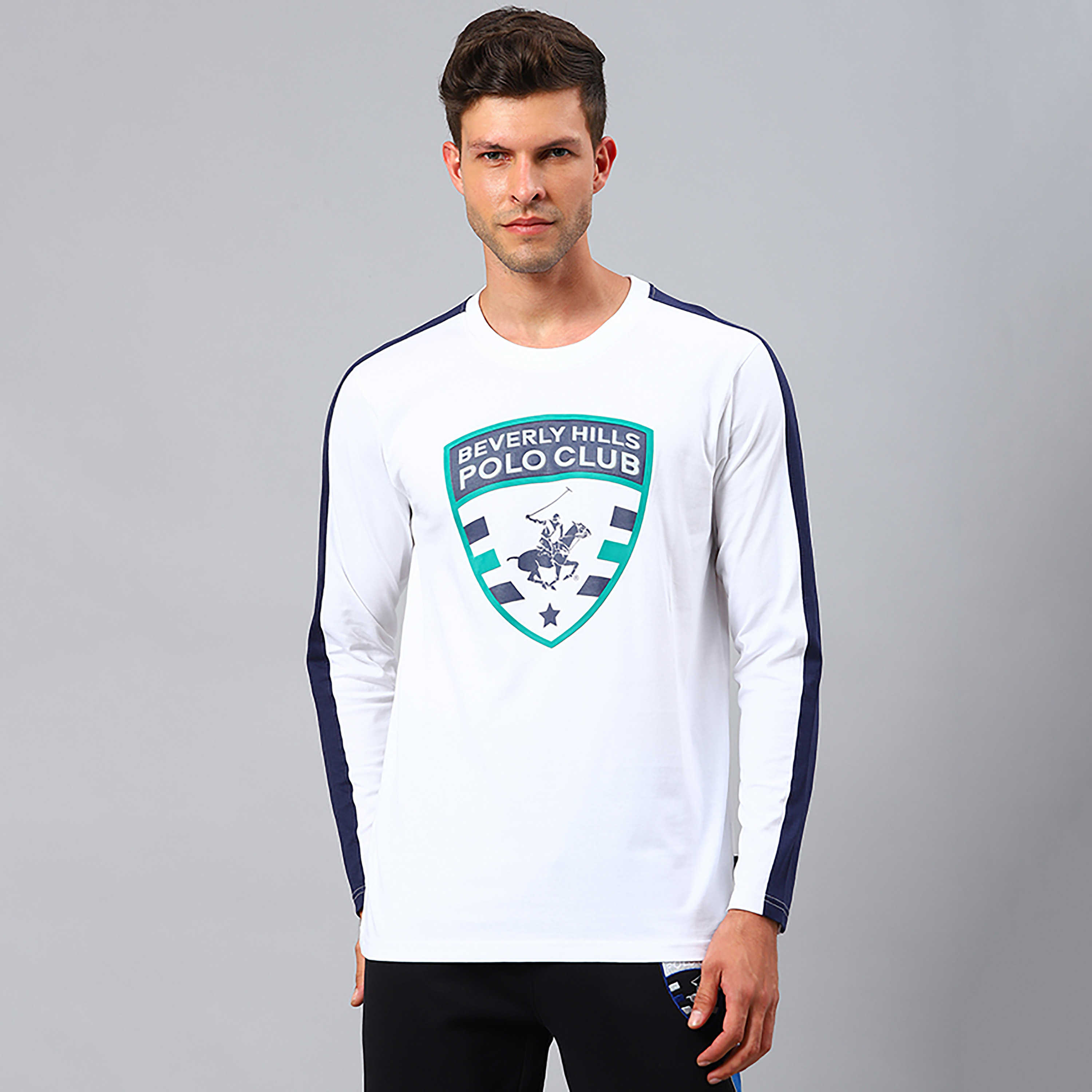 بيفرلي هيلز بولو كلوب-  تي شيرت رجالي بأكمام طويلة ورقبة دائرية وشعار-men-clothing-tshirtsandpolos-tshirts-image-5