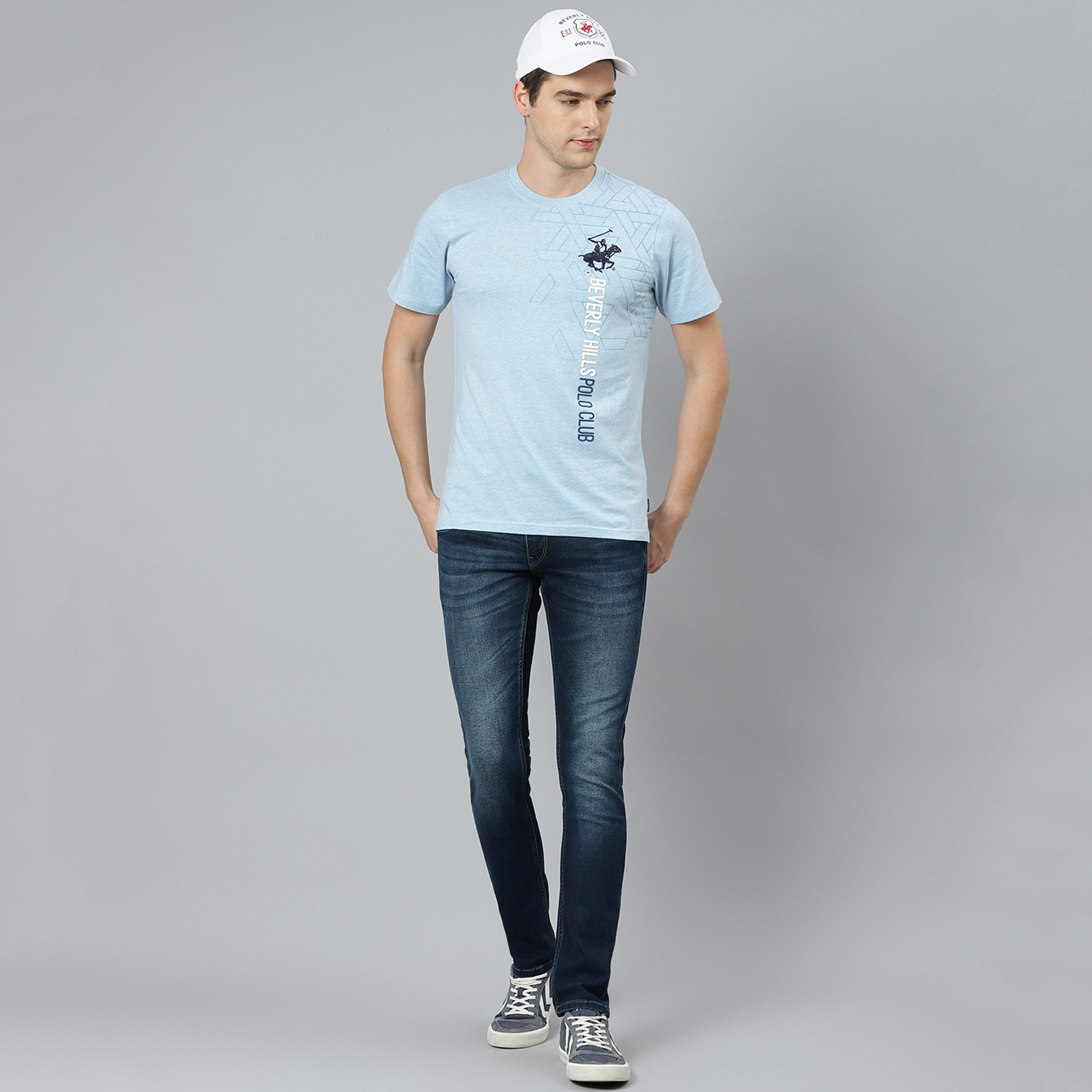 تي شيرت بيفرلي هيلز بولو كلب أزرق مطبوع بياقة مستديرة وأكمام قصيرة للرجال-men-clothing-tshirtsandpolos-tshirts-image-6