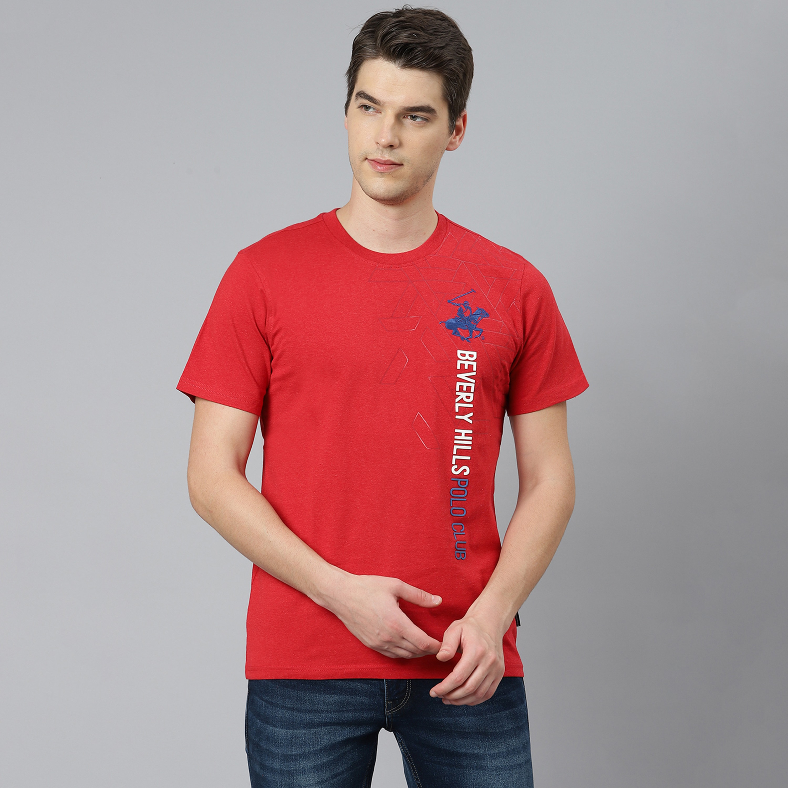 تي شيرت بيفرلي هيلز بولو كلب أزرق مطبوع بياقة مستديرة وأكمام قصيرة للرجال-men-clothing-tshirtsandpolos-tshirts-image-8
