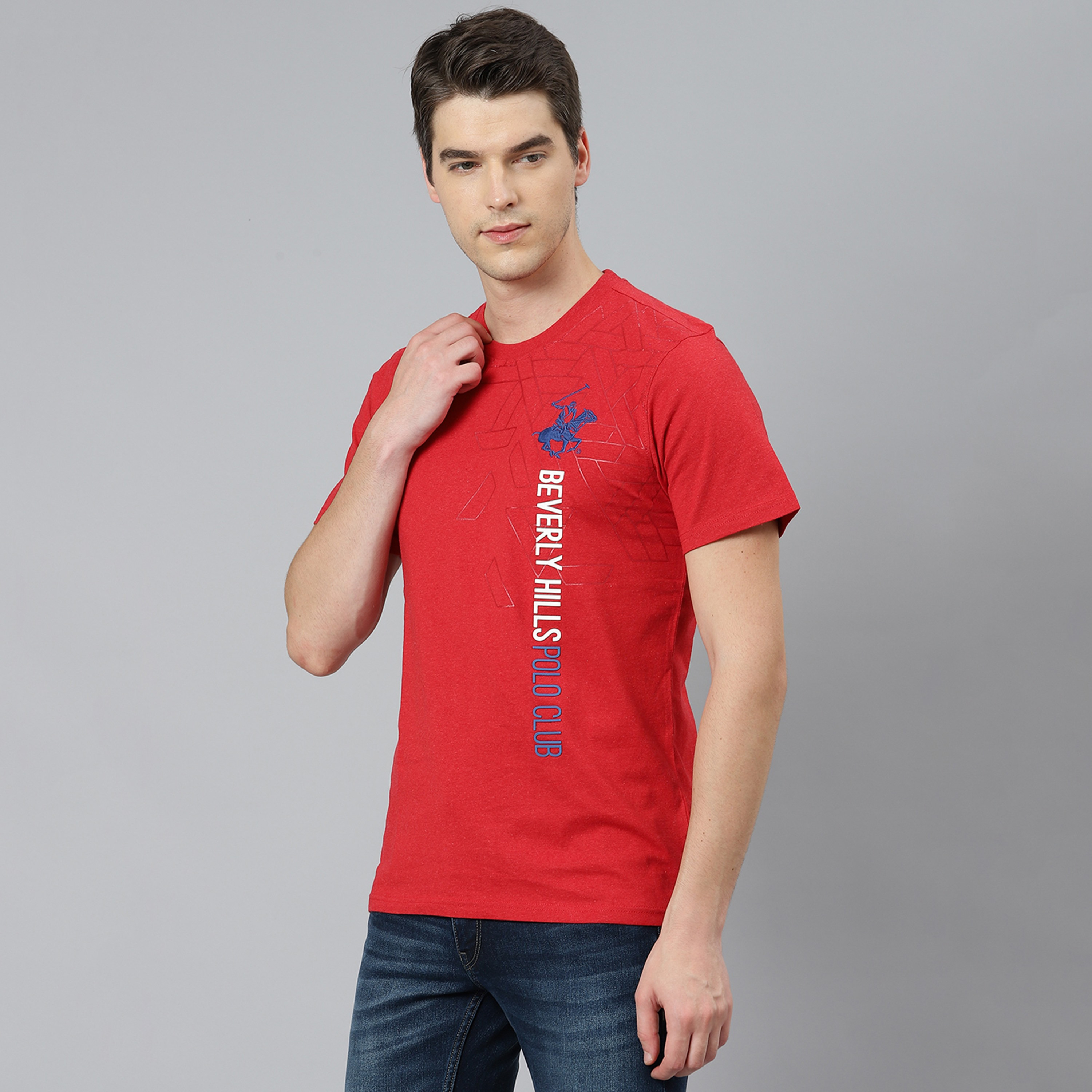 تي شيرت بيفرلي هيلز بولو كلب أزرق مطبوع بياقة مستديرة وأكمام قصيرة للرجال-men-clothing-tshirtsandpolos-tshirts-image-9