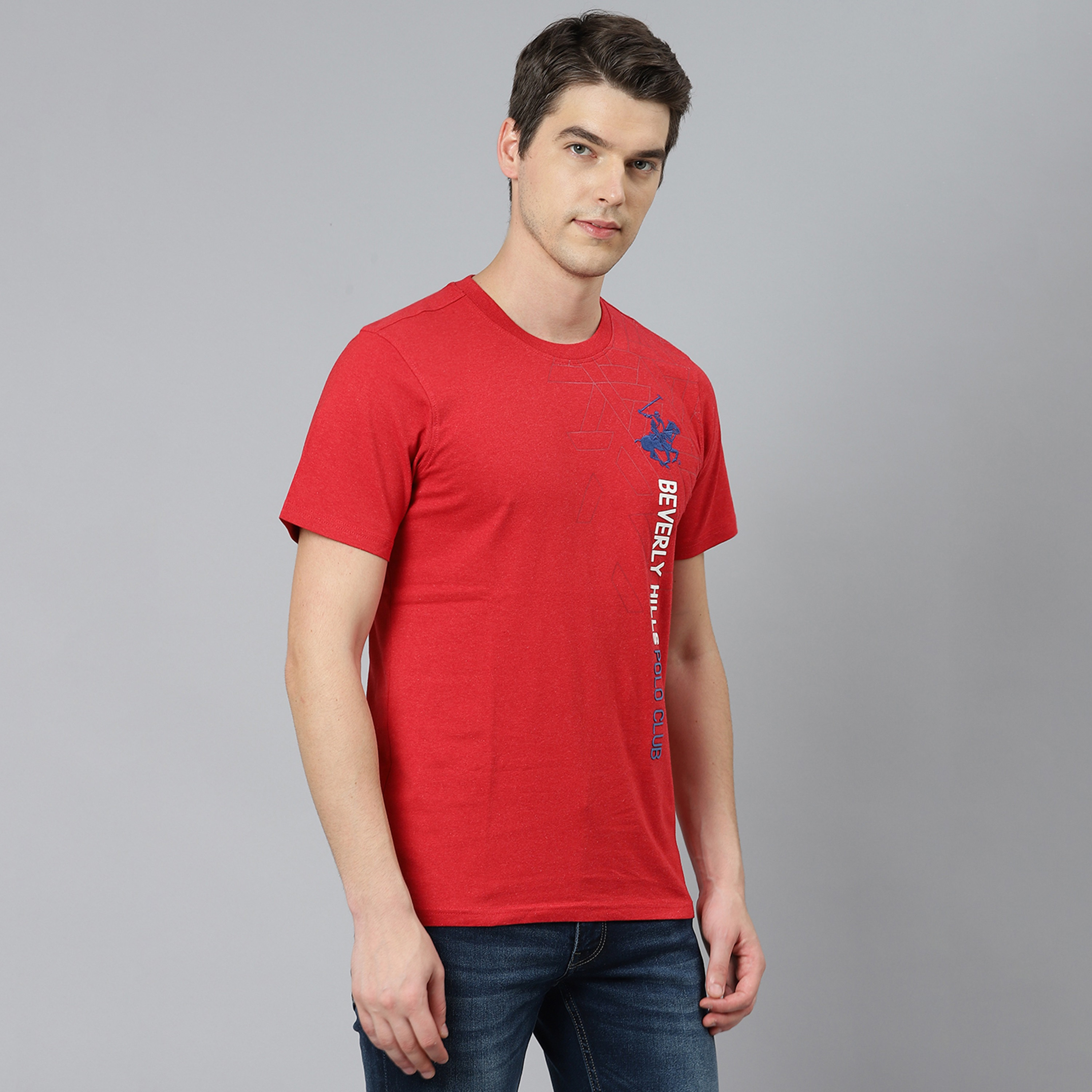 تي شيرت بيفرلي هيلز بولو كلب أزرق مطبوع بياقة مستديرة وأكمام قصيرة للرجال-men-clothing-tshirtsandpolos-tshirts-image-10