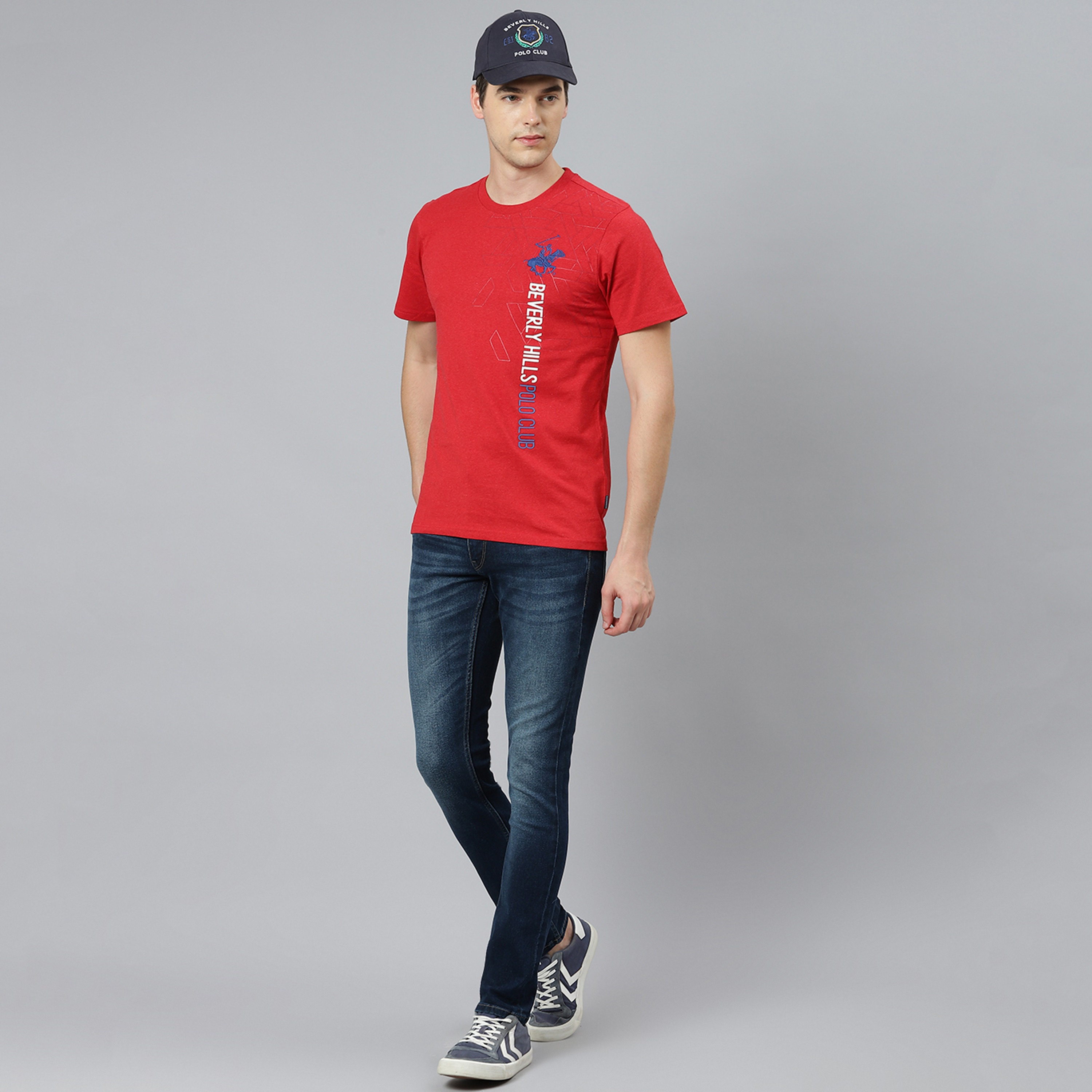 تي شيرت بيفرلي هيلز بولو كلب أزرق مطبوع بياقة مستديرة وأكمام قصيرة للرجال-men-clothing-tshirtsandpolos-tshirts-image-13