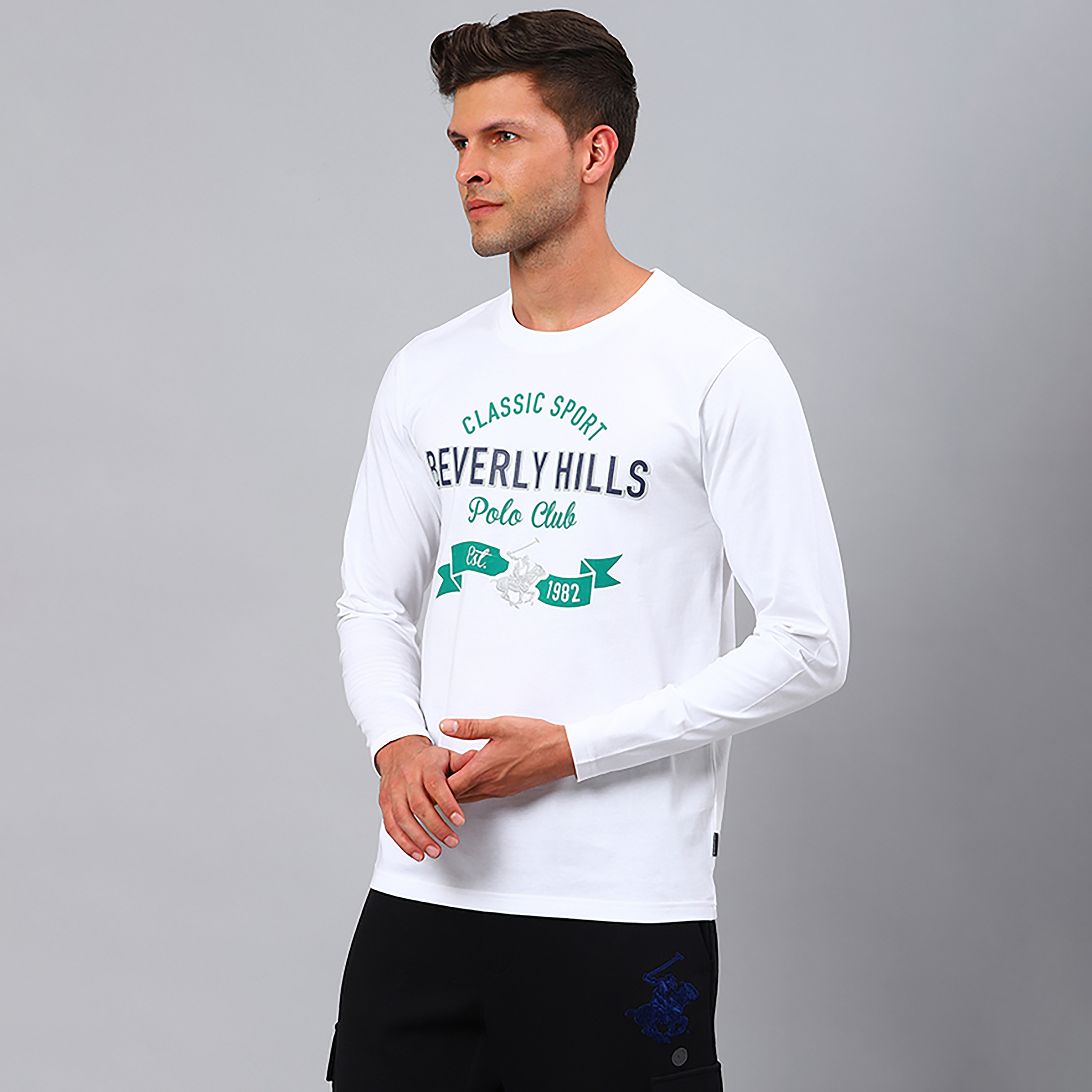 بيفرلي هيلز بولو كلوب-  تي شيرت رجالي بأكمام طويلة ورقبة دائرية وشعار-men-clothing-tshirtsandpolos-tshirts-image-6