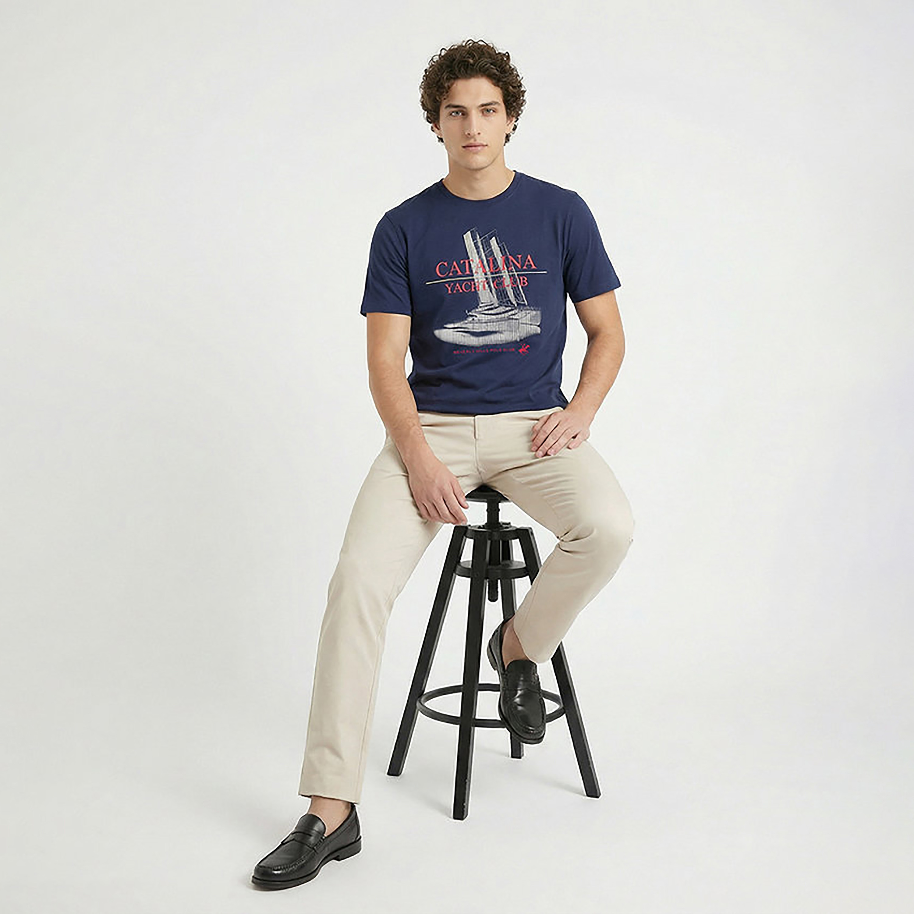 Beverly Hills Polo Club Graphic Yacht Print Crew Neck Short Sleeves Men's T-Shirt-men-clothing-tshirtsandpolos-tshirts-image-2