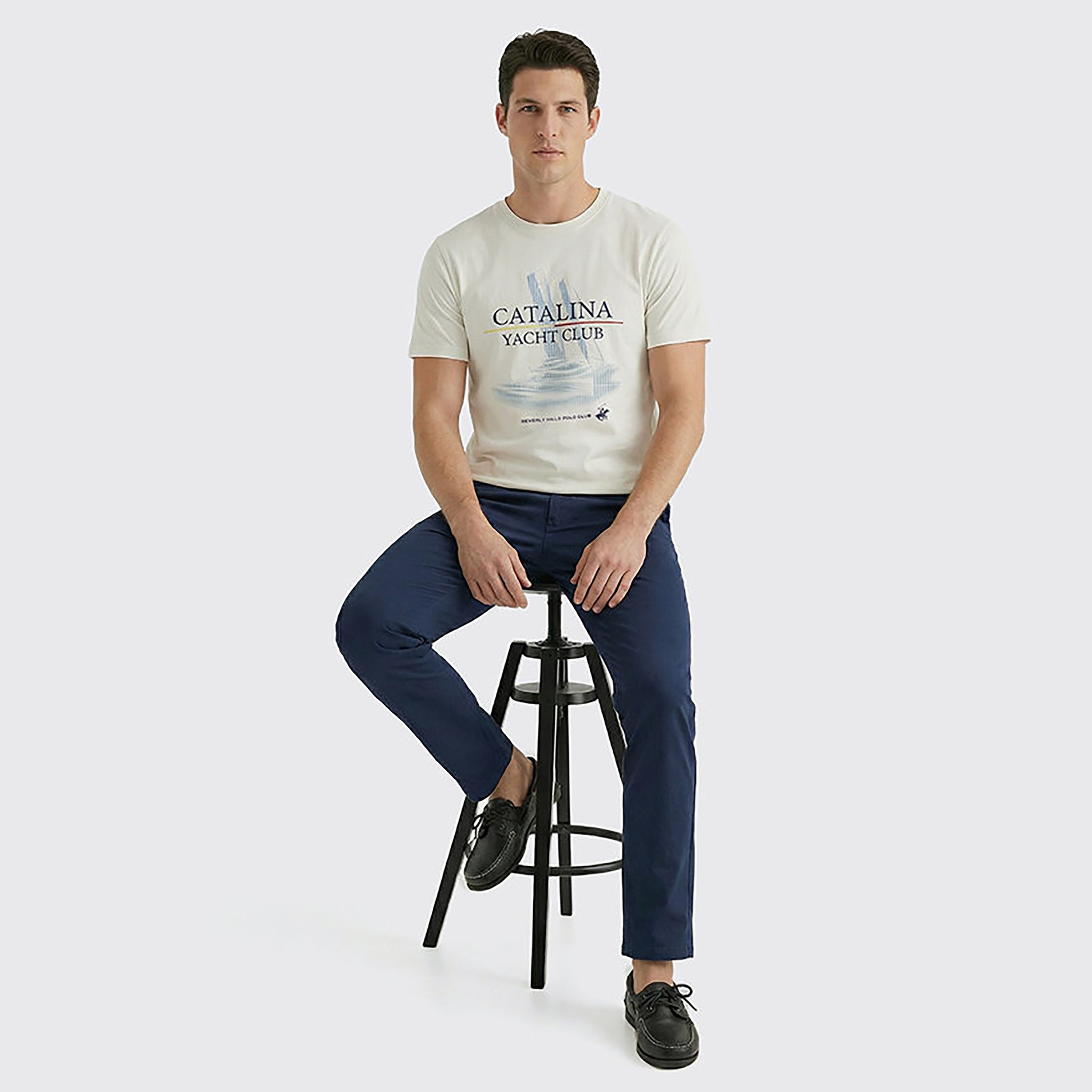 Beverly Hills Polo Club Graphic Yacht Print Crew Neck Short Sleeves Men's T-Shirt-men-clothing-tshirtsandpolos-tshirts-image-2
