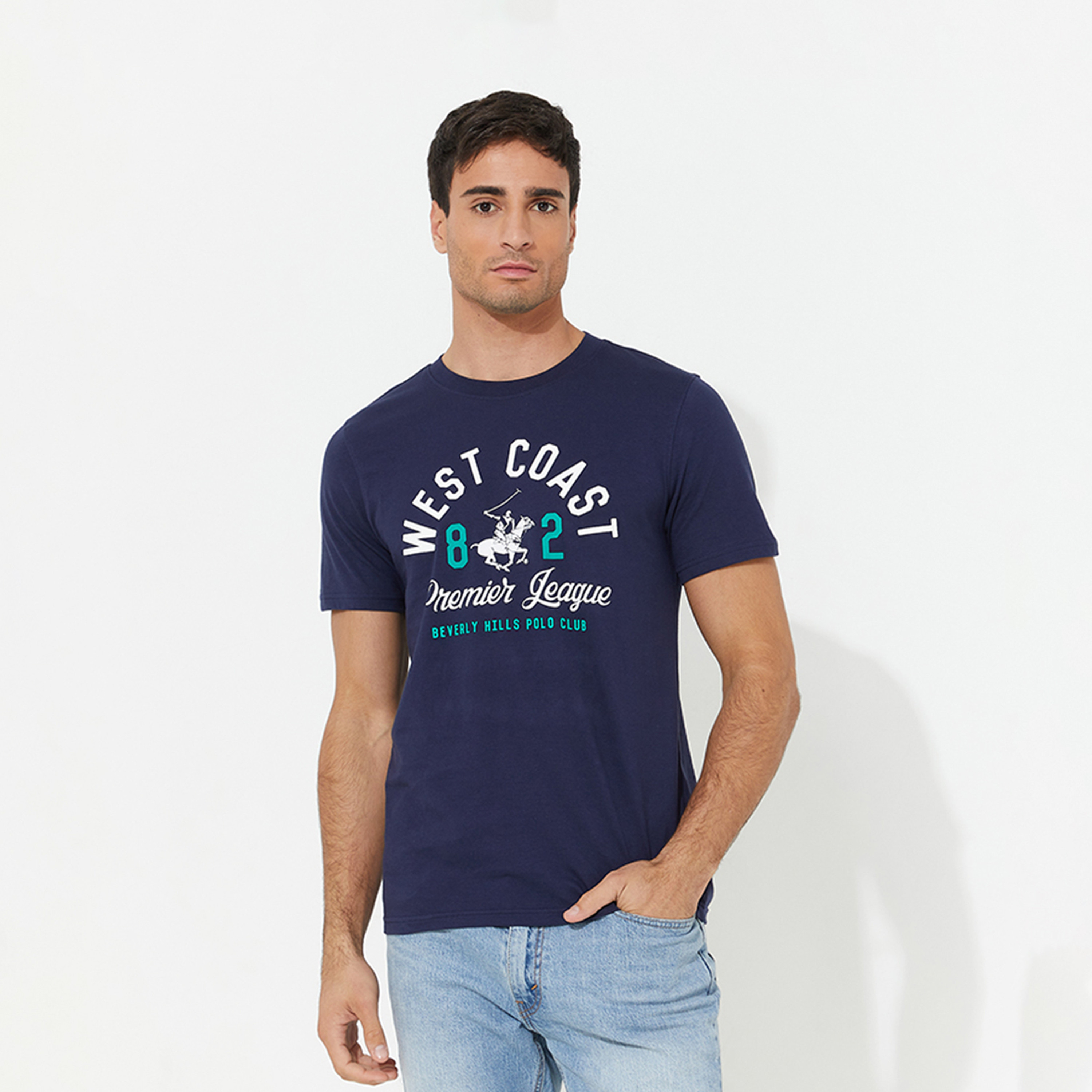 Beverly Hills Polo Club Graphic Crew Neck Short Sleeve T-shirt-men-clothing-tshirtsandpolos-tshirts-image-1