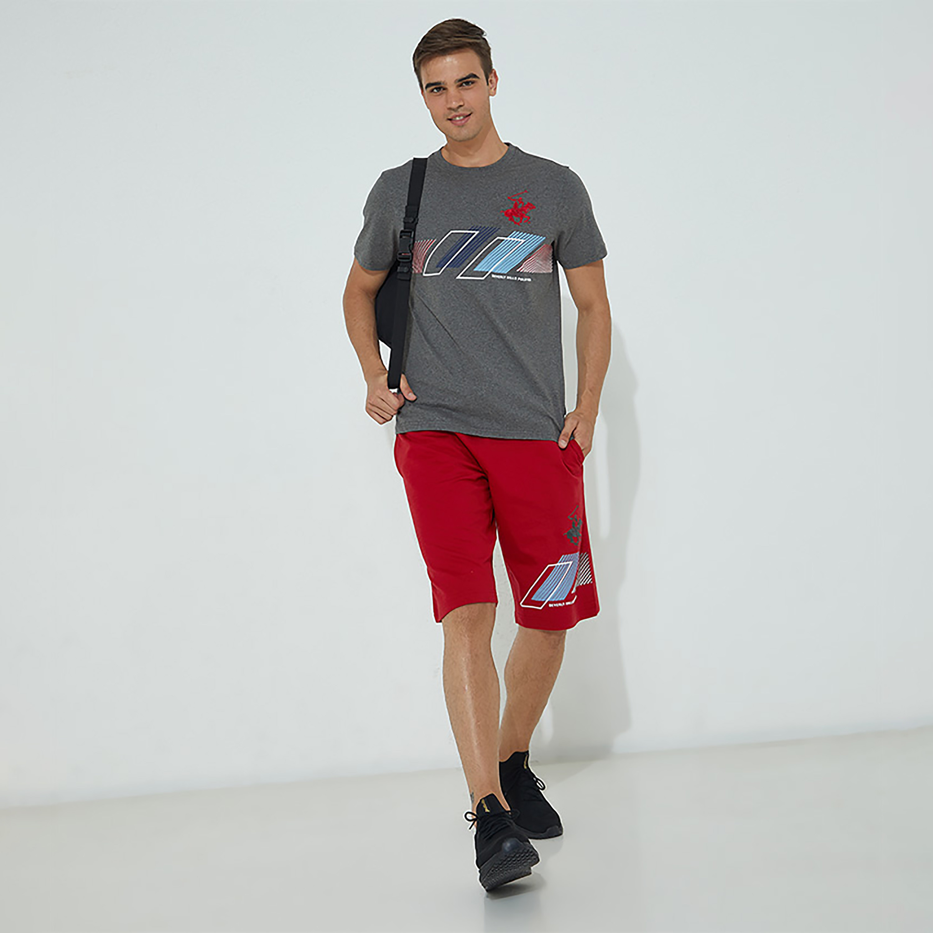تي شيرت مطبوع بياقة دائرية وأكمام قصيرة من بيفرلي هيلز بولو كلوب-men-clothing-tshirtsandpolos-tshirts-image-2