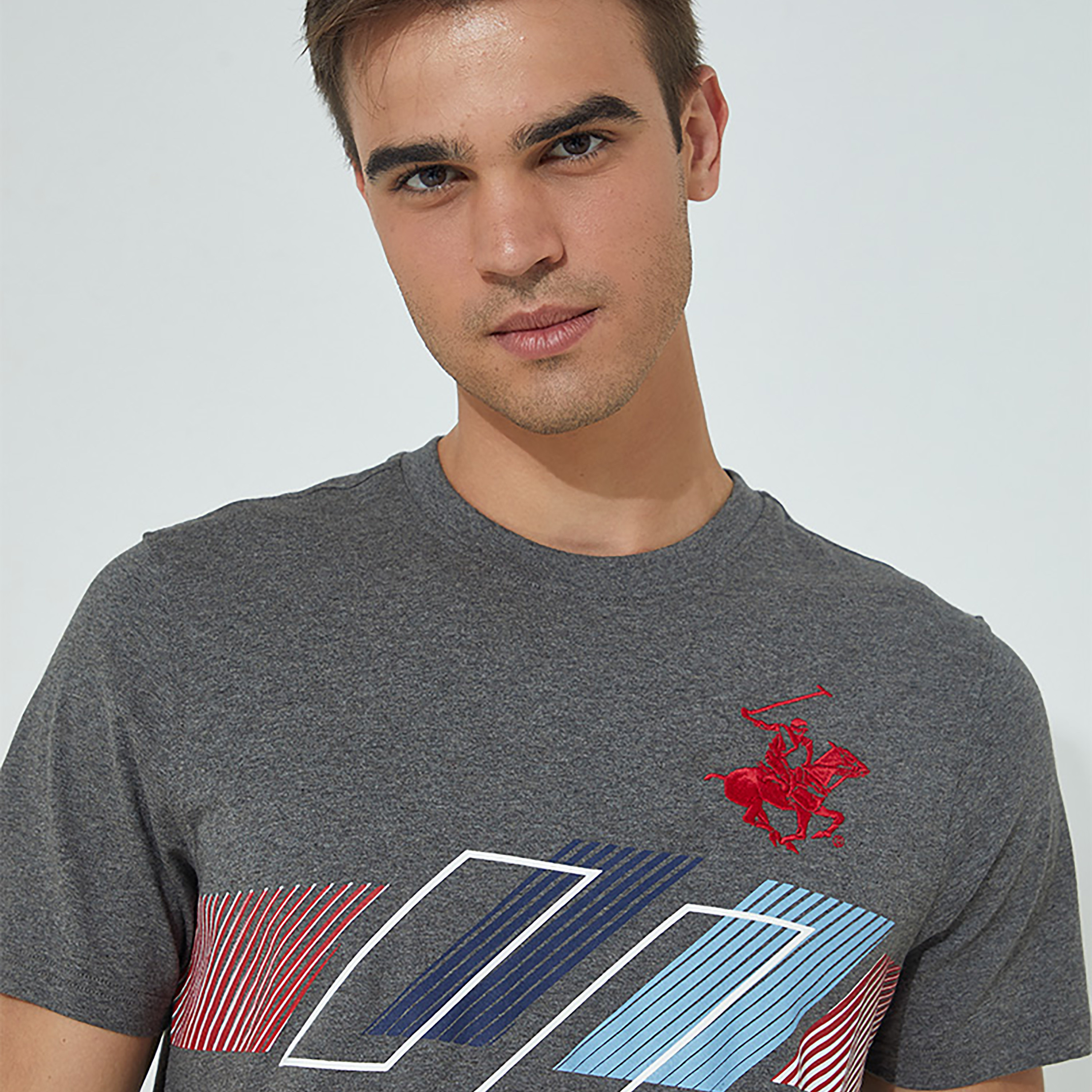 تي شيرت مطبوع بياقة دائرية وأكمام قصيرة من بيفرلي هيلز بولو كلوب-men-clothing-tshirtsandpolos-tshirts-image-3