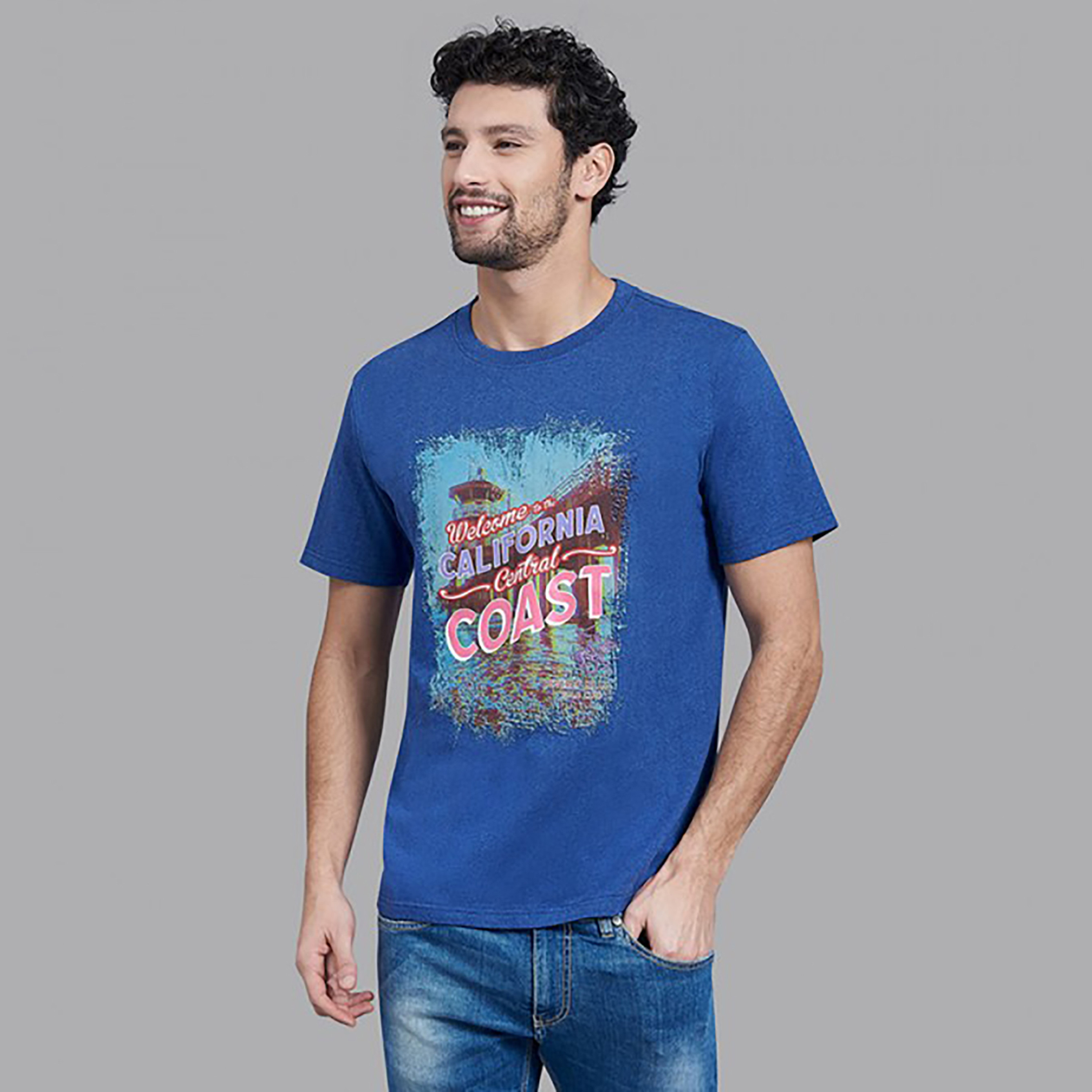Beverly Hills Polo Club Men Yellow Printed Crew Neck Short Sleeves T-Shirt-men-clothing-tshirtsandpolos-tshirts-image-1