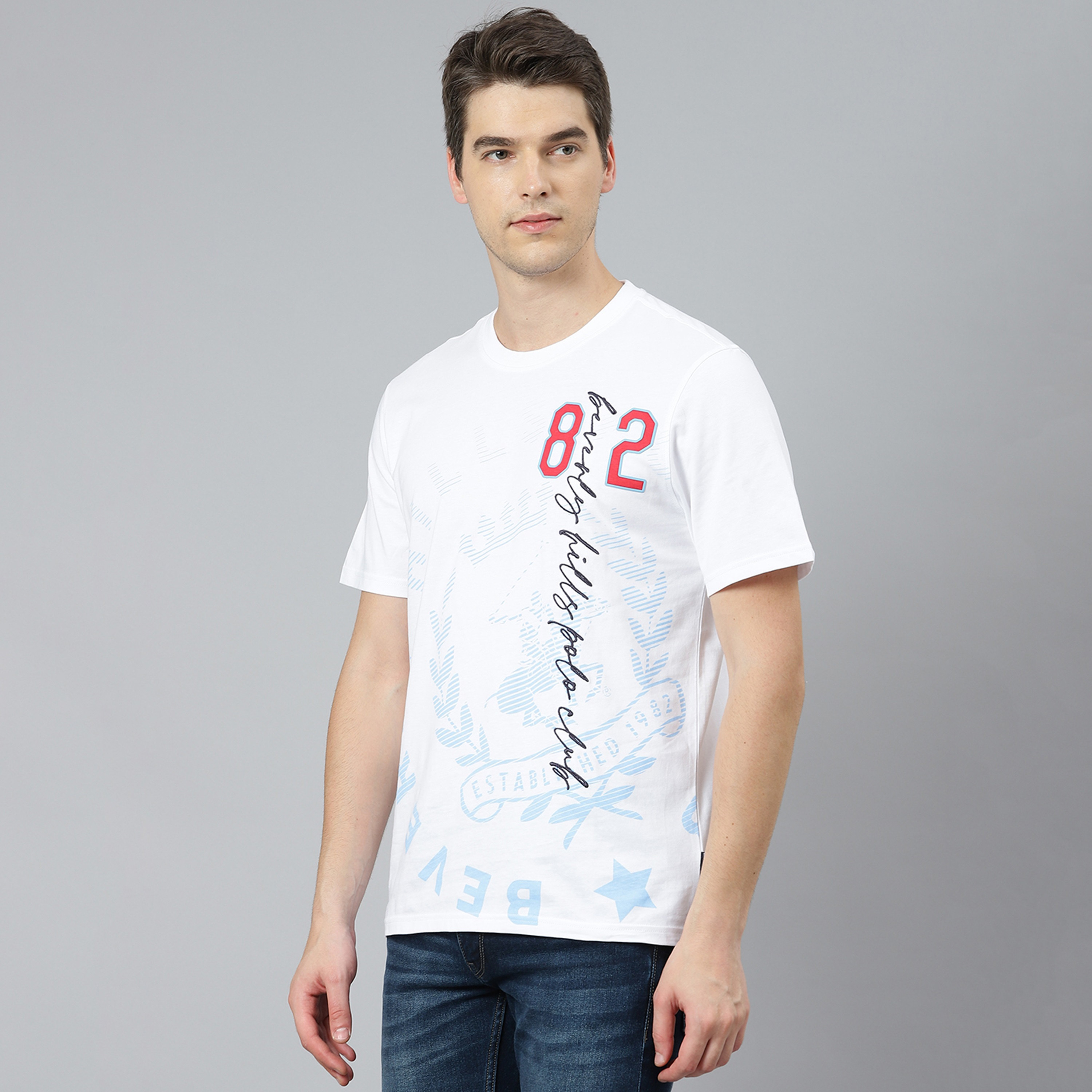Beverly Hills Polo Club Men White Printed Crew Neck Short Sleeves T-Shirt-men-clothing-tshirtsandpolos-tshirts-image-2