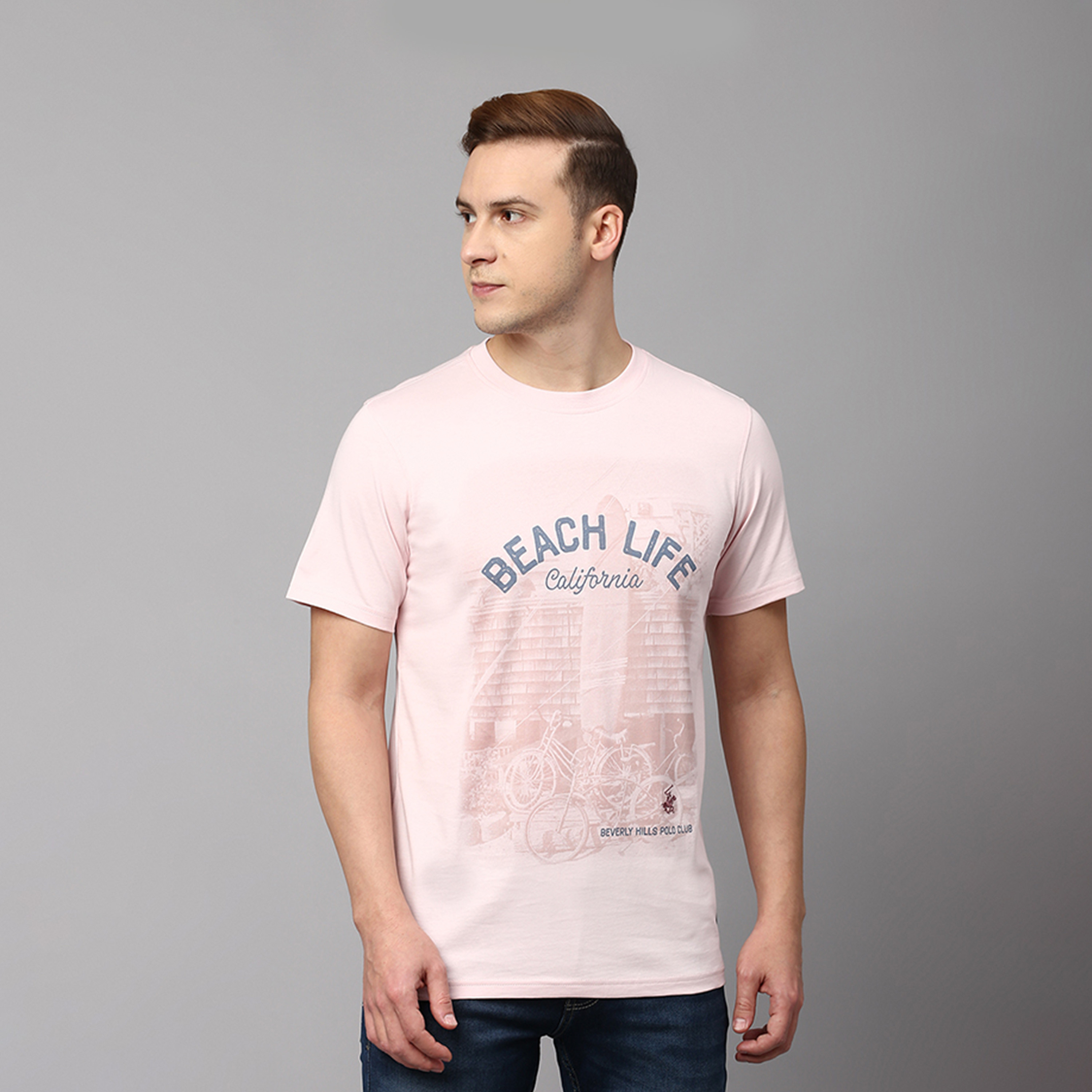 Beverly Hills Polo Club Graphic Crew Neck Short Sleeve T-shirt-men-clothing-tshirtsandpolos-tshirts-image-1