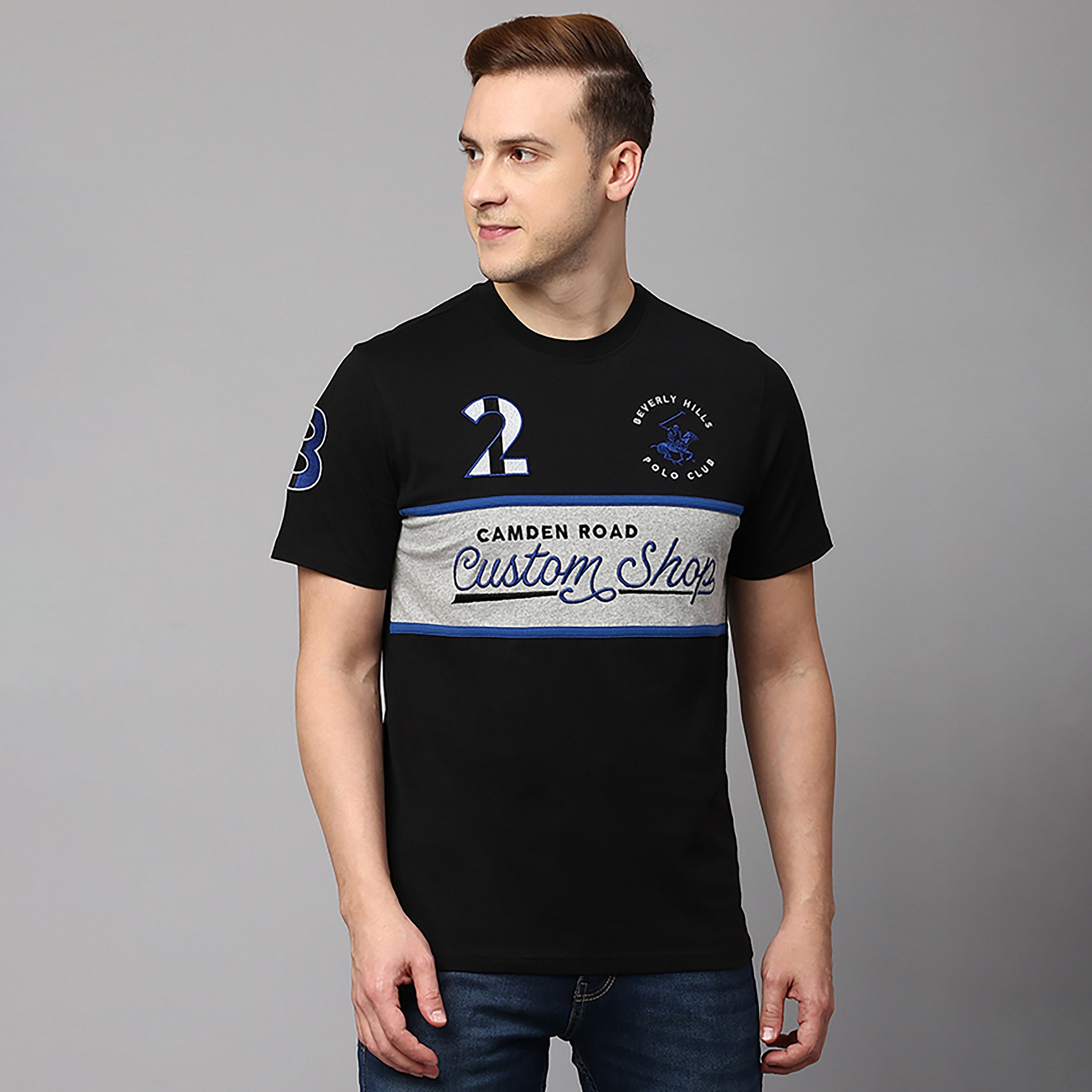Beverly Hills Polo Club Printed Crew Neck Short Sleeves T-Shirt-men-clothing-tshirtsandpolos-tshirts-image-1