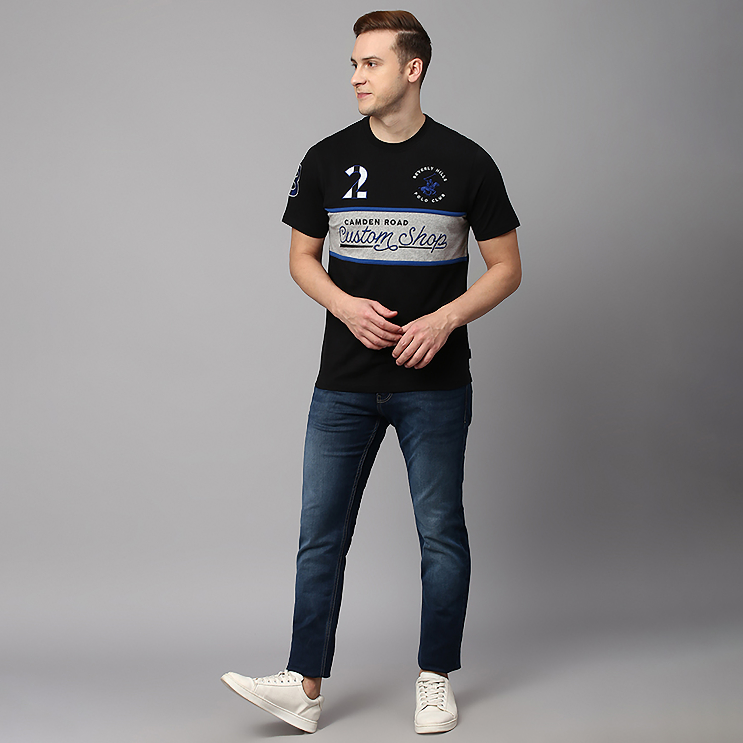 تي شيرت بيفرلي هيلز بولو كلوب بياقة مستديرة وأكمام قصيرة مع مطبوع-men-clothing-tshirtsandpolos-tshirts-image-2
