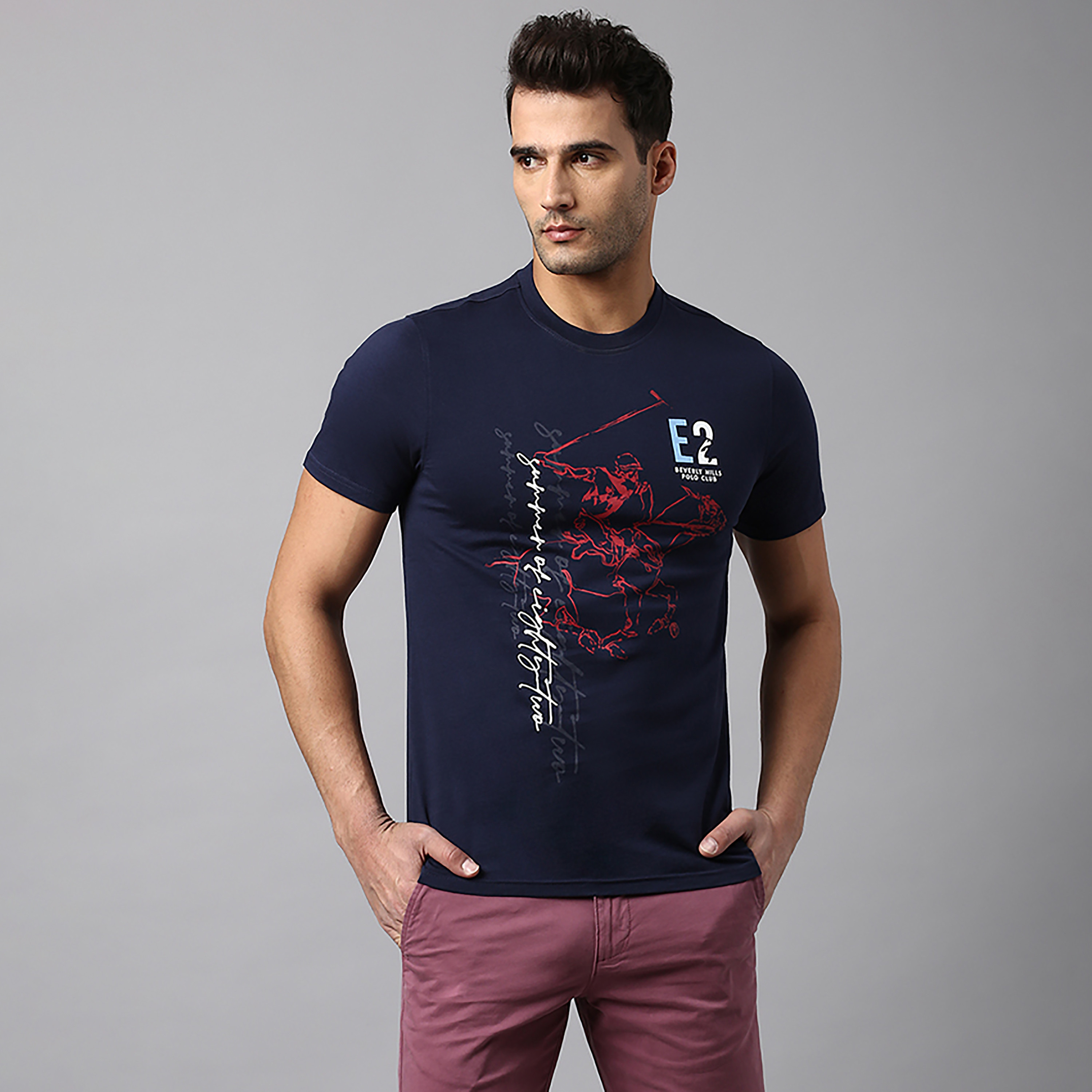تي شيرت بيفرلي هيلز بولو كلوب بياقة مستديرة وأكمام قصيرة مع مطبوع-men-clothing-tshirtsandpolos-tshirts-image-1