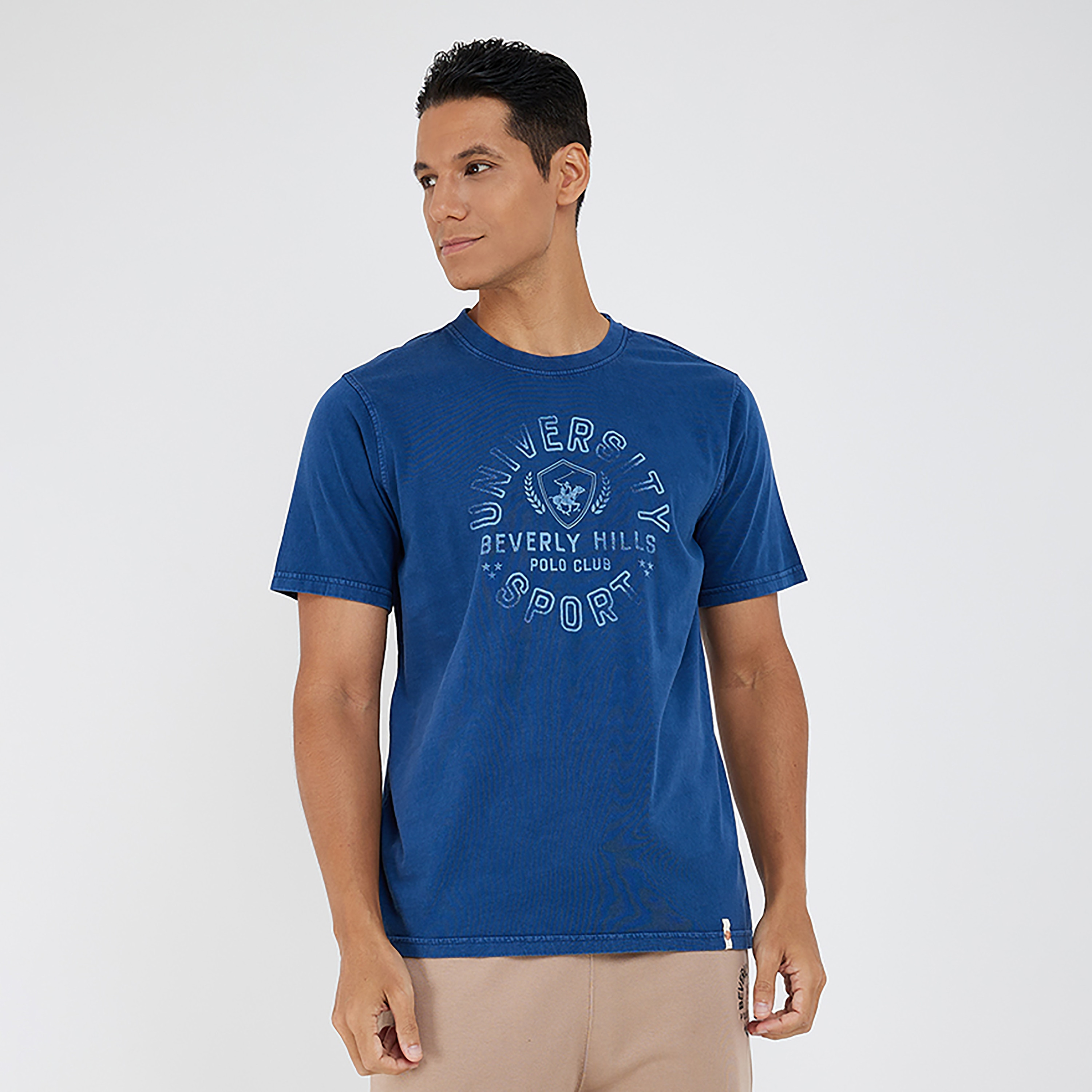 تي شيرت بيفرلي هيلز بولو كلوب بياقة مستديرة وأكمام قصيرة مع مطبوع-men-clothing-tshirtsandpolos-tshirts-image-1