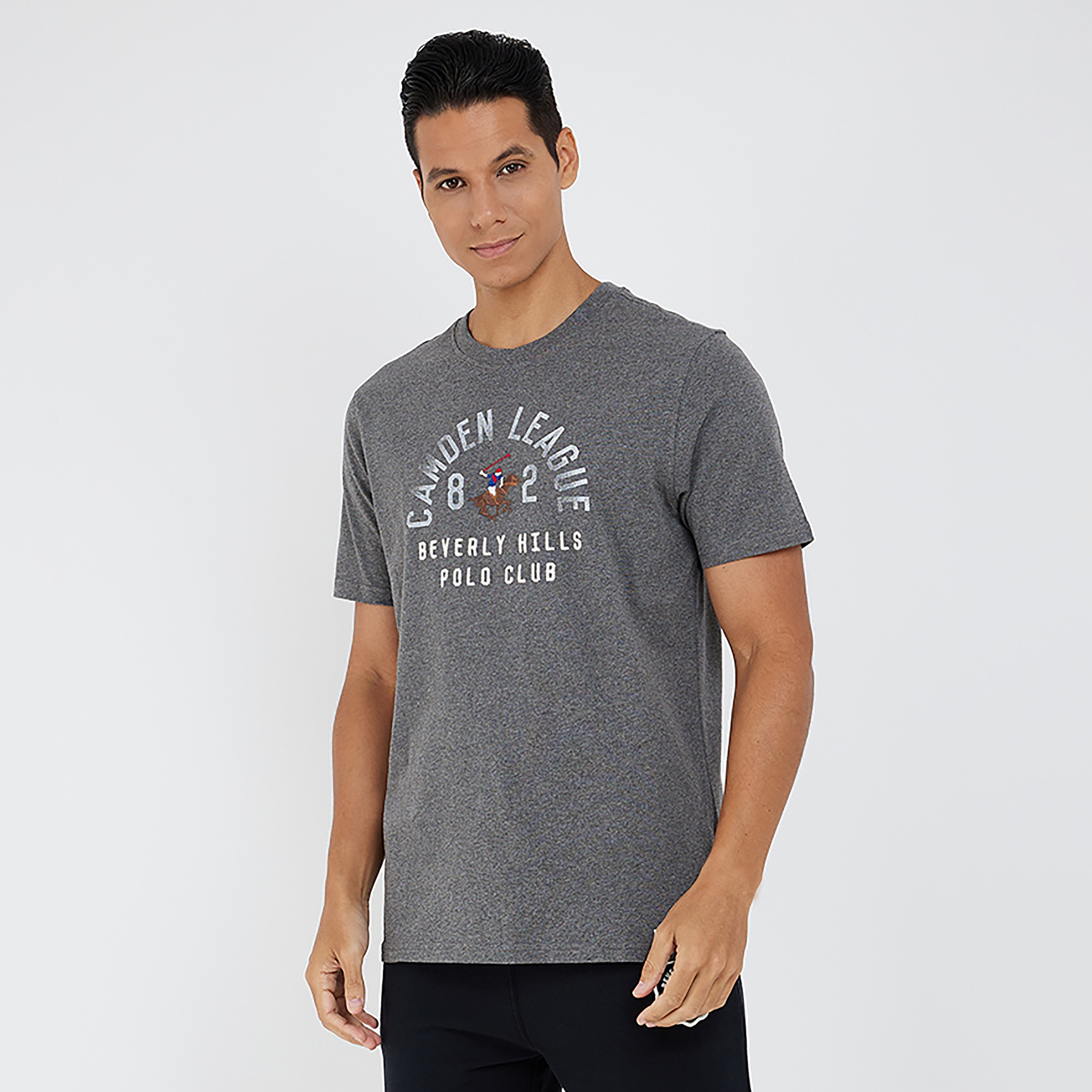 تي شيرت بيفرلي هيلز بولو كلوب بياقة مستديرة وأكمام قصيرة مع مطرز بشعار-men-clothing-tshirtsandpolos-tshirts-image-1