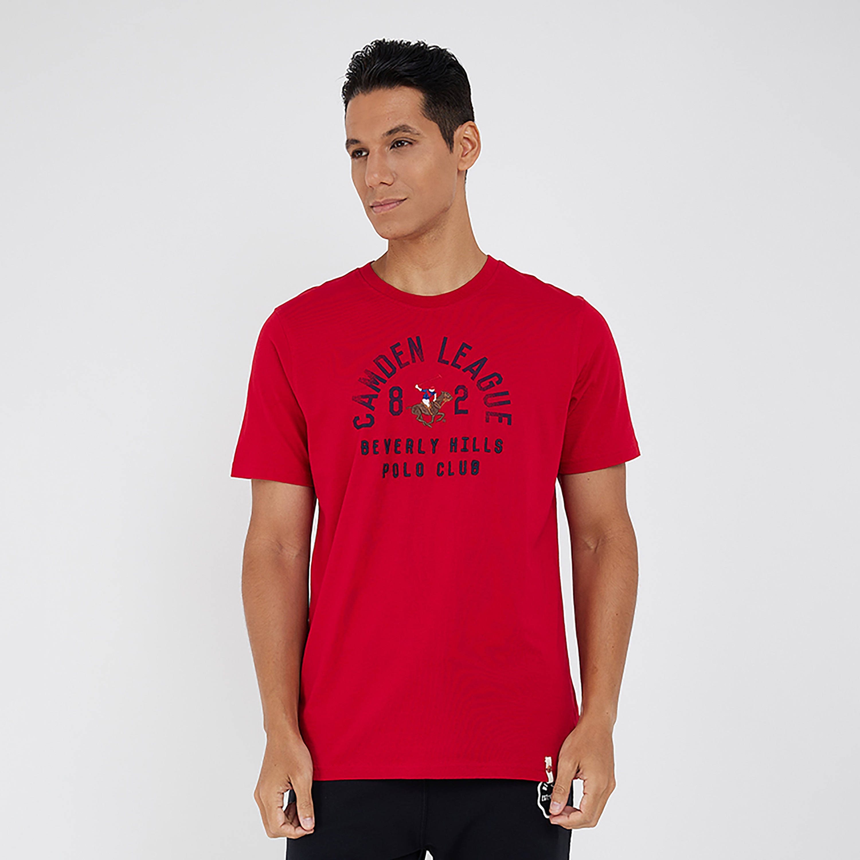 تي شيرت بيفرلي هيلز بولو كلوب بياقة مستديرة وأكمام قصيرة مع مطرز بشعار-men-clothing-tshirtsandpolos-tshirts-image-5