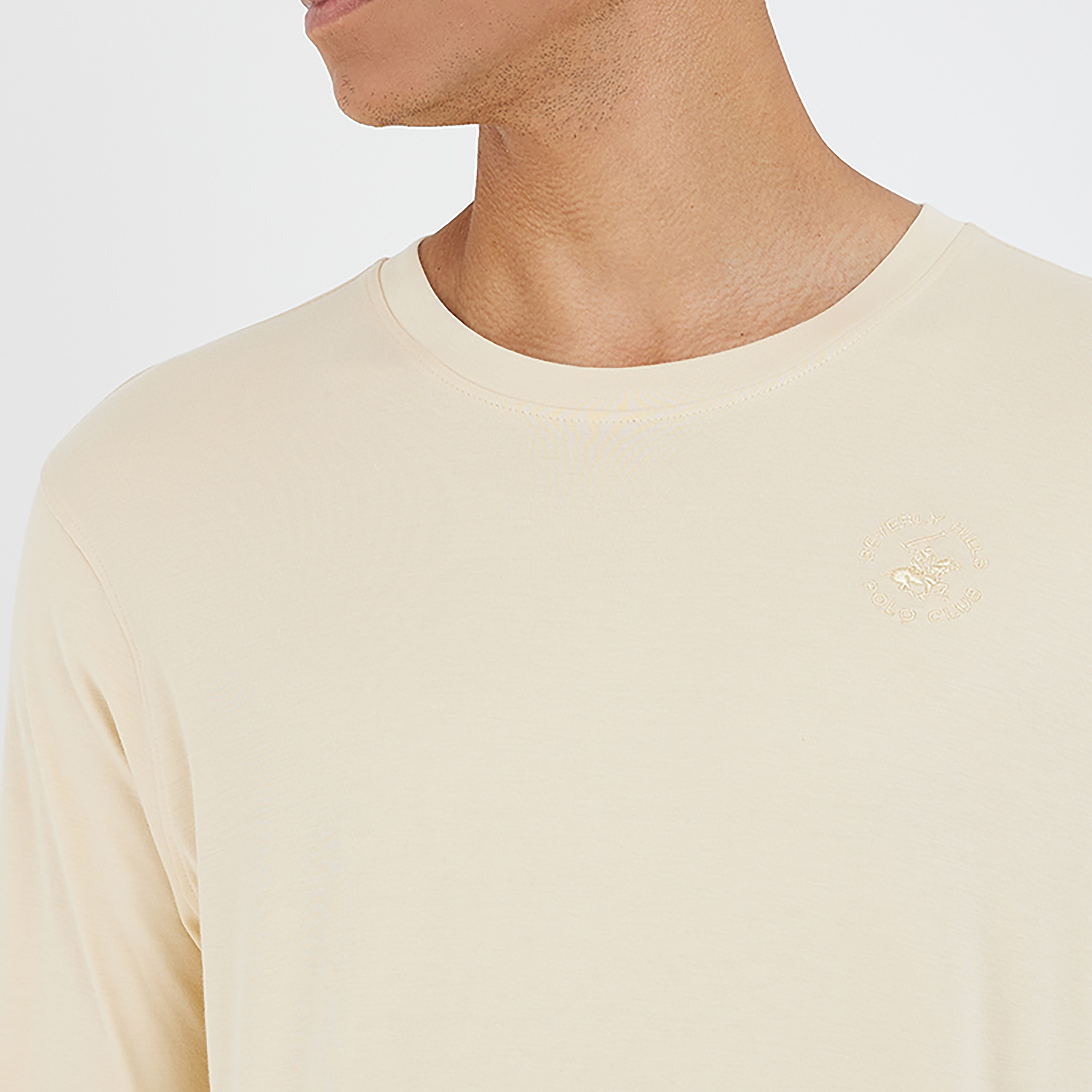 بيفرلي هيلز بولو كلوب-  تي شيرت رجالي سادة بياقة دائرية وأكمام طويلة-men-clothing-tshirtsandpolos-tshirts-image-7