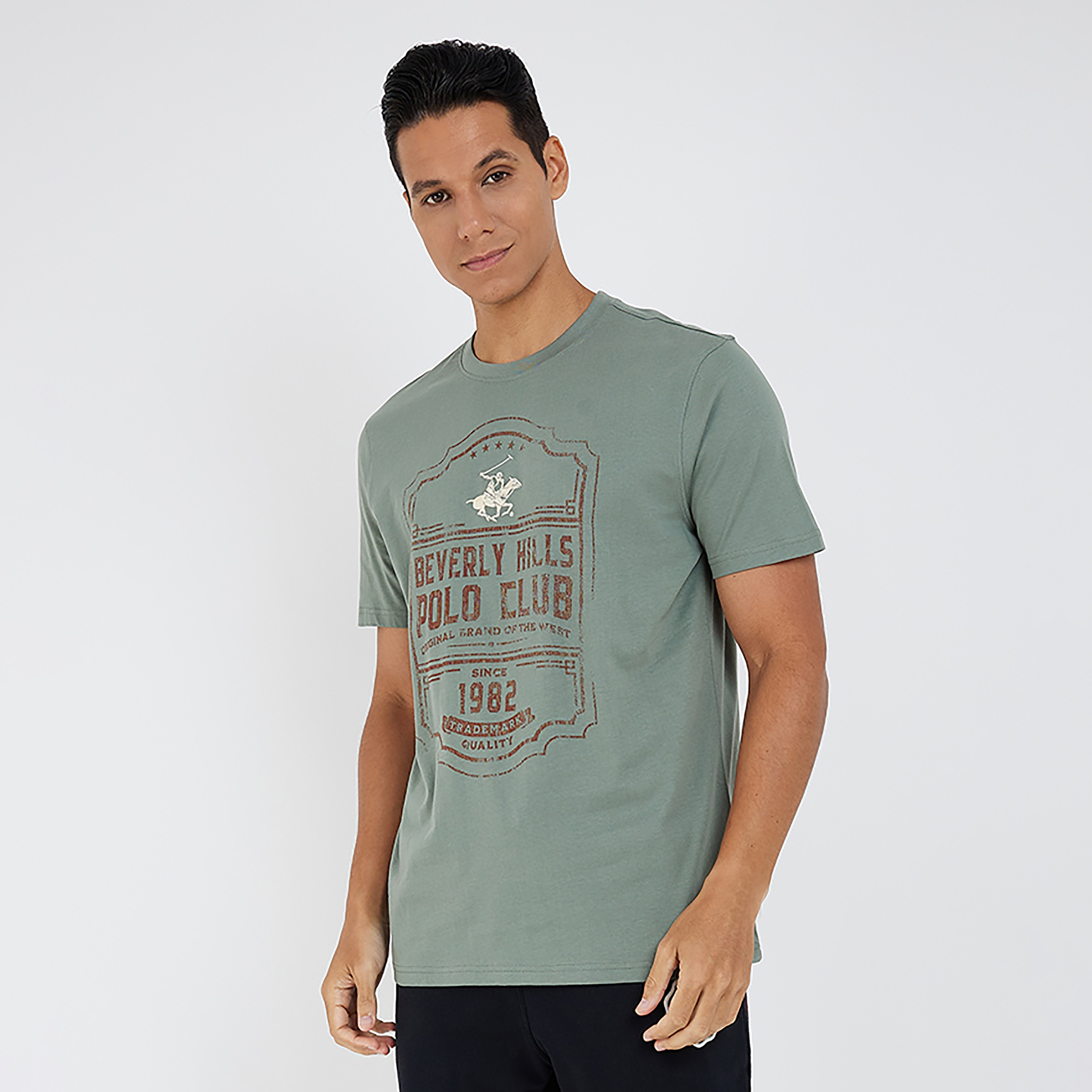 Beverly Hills Polo Club Printed Crew Neck Short Sleeves T-Shirt-men-clothing-tshirtsandpolos-tshirts-image-1