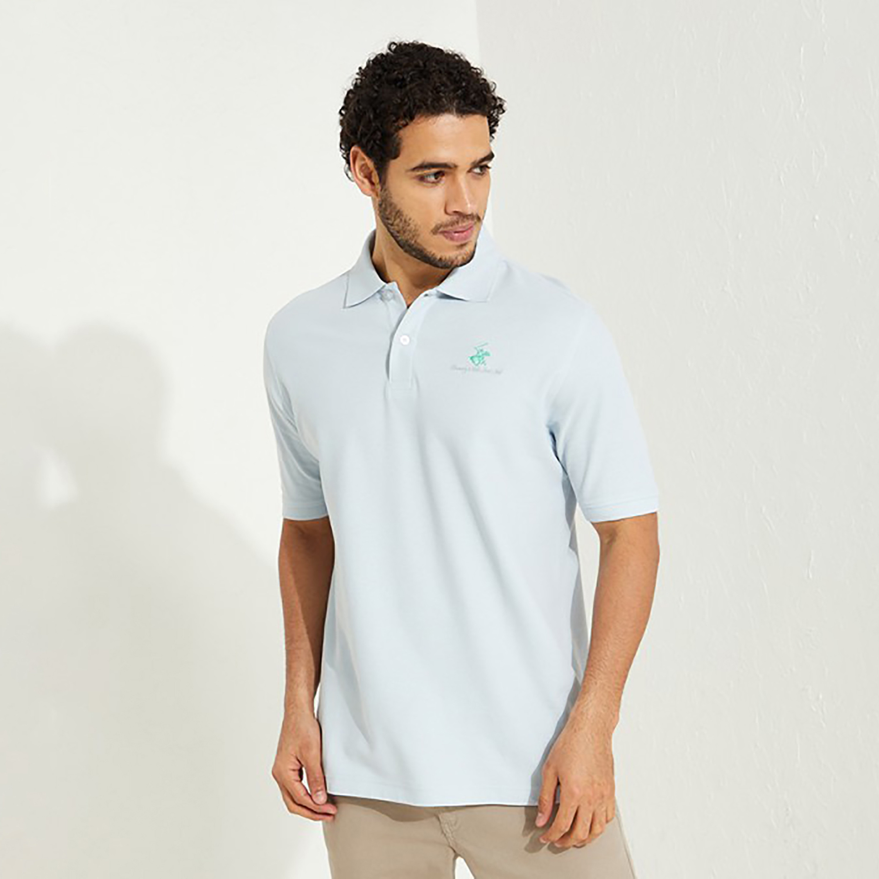 Beverly Hills Polo Club Men Green Plain Short Sleeves Polo T-Shirt-men-clothing-tshirtsandpolos-polos-image-1