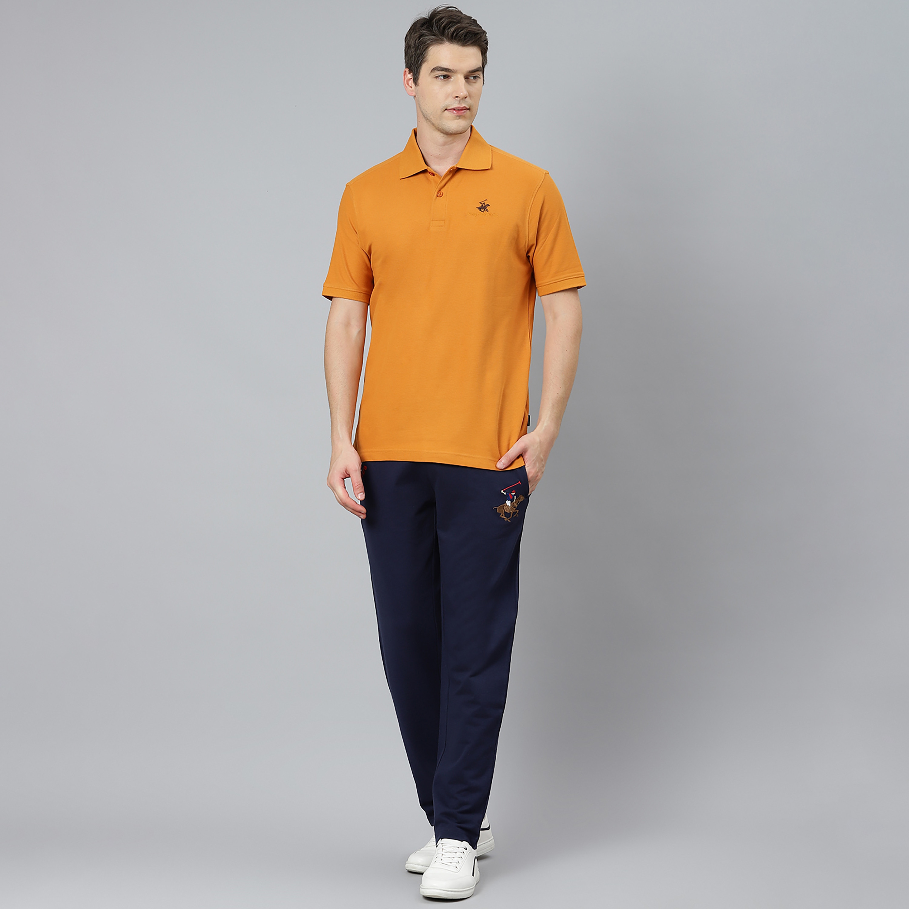 تي شيرت بيفرلي هيلز بولو كلب بأكمام قصيرة سادة بلون اخضر للرجال-men-clothing-tshirtsandpolos-polos-image-13