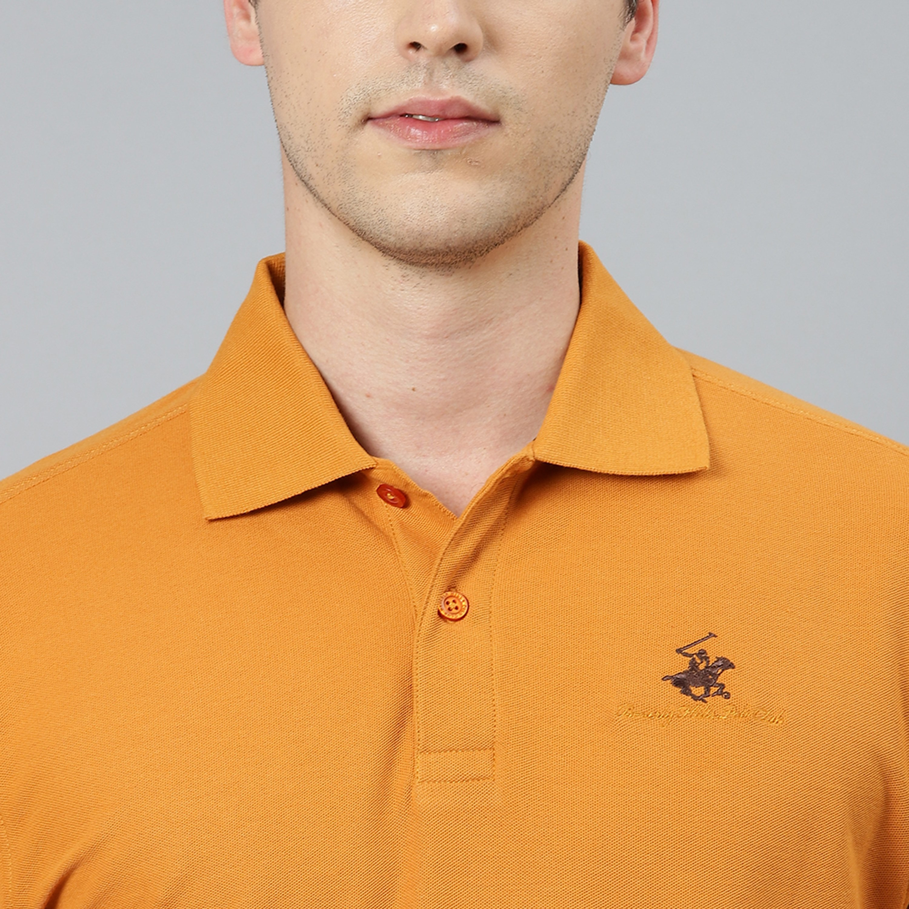 تي شيرت بيفرلي هيلز بولو كلب بأكمام قصيرة سادة بلون اخضر للرجال-men-clothing-tshirtsandpolos-polos-image-14
