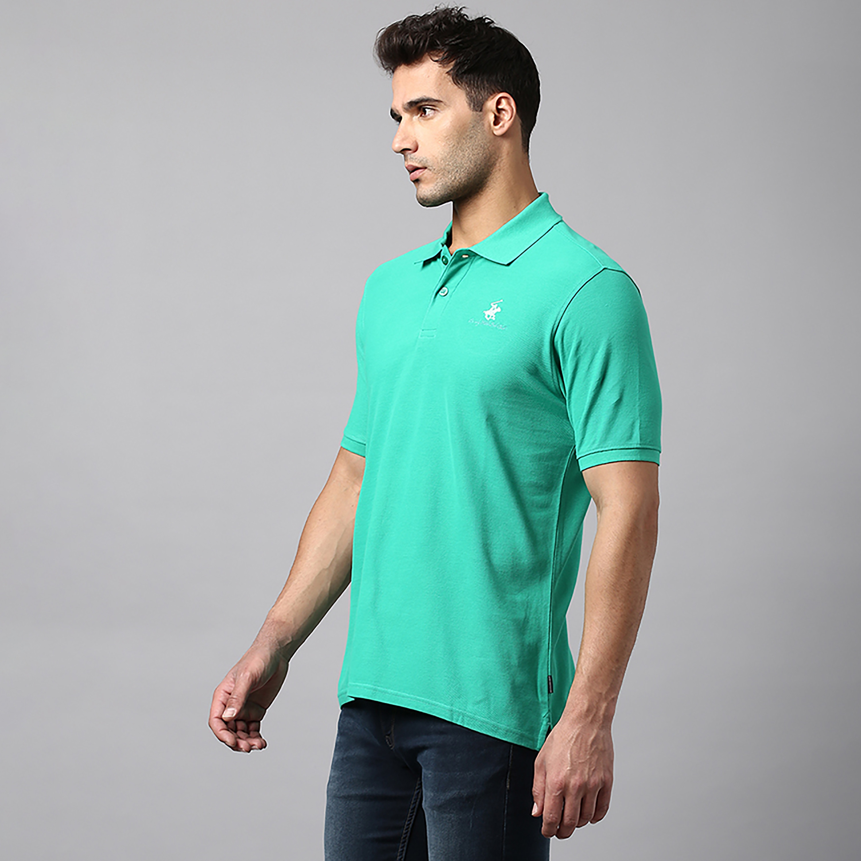بيفرلي هيلز بولو كلوب-  قميص بولو رجالي سادة بأكمام قصيرة وياقة-men-clothing-tshirtsandpolos-polos-image-2