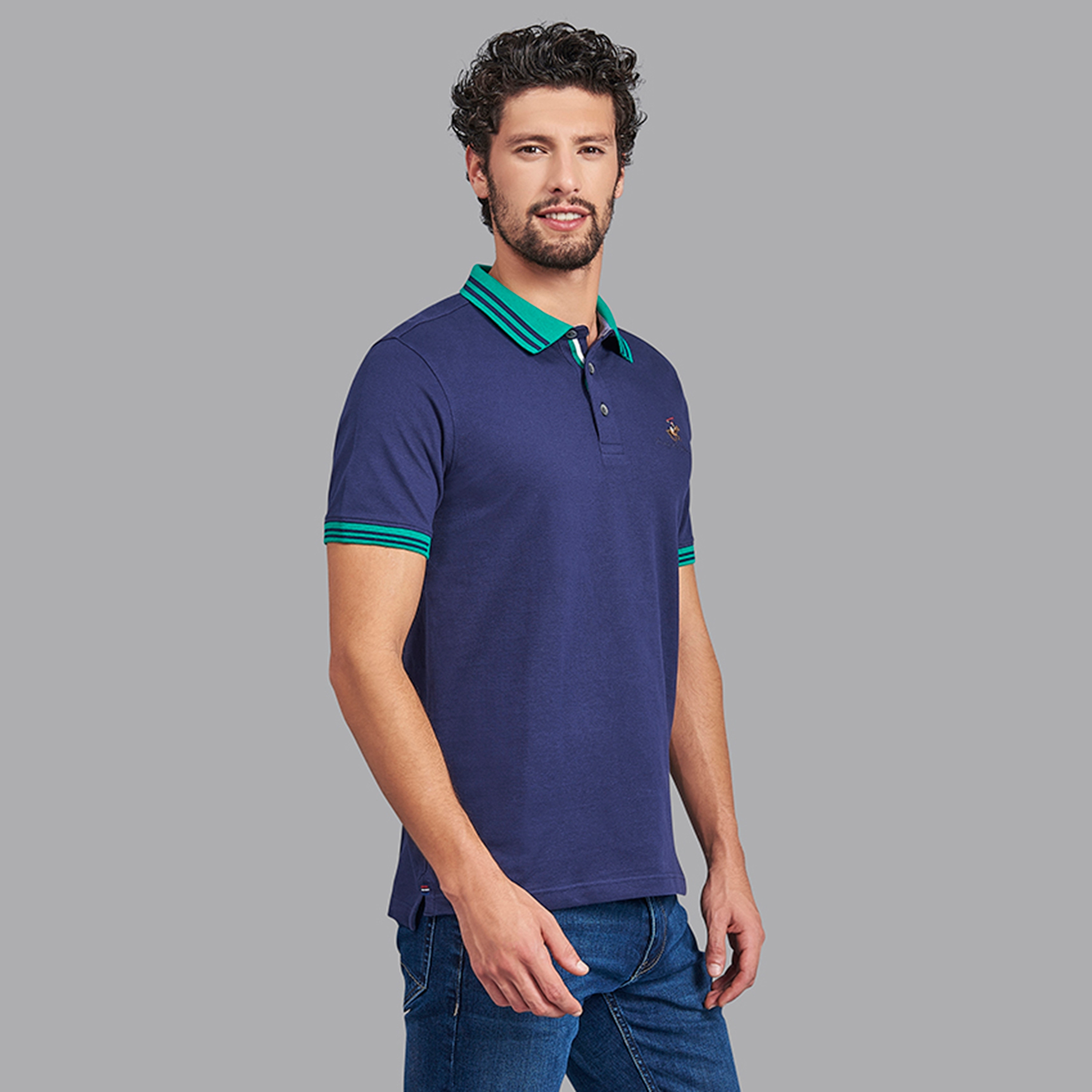 نادي بيفرلي هيلز بولو بسيط بياقة بأكمام قصيرة قميص بولو رجالي-men-clothing-tshirtsandpolos-polos-image-3