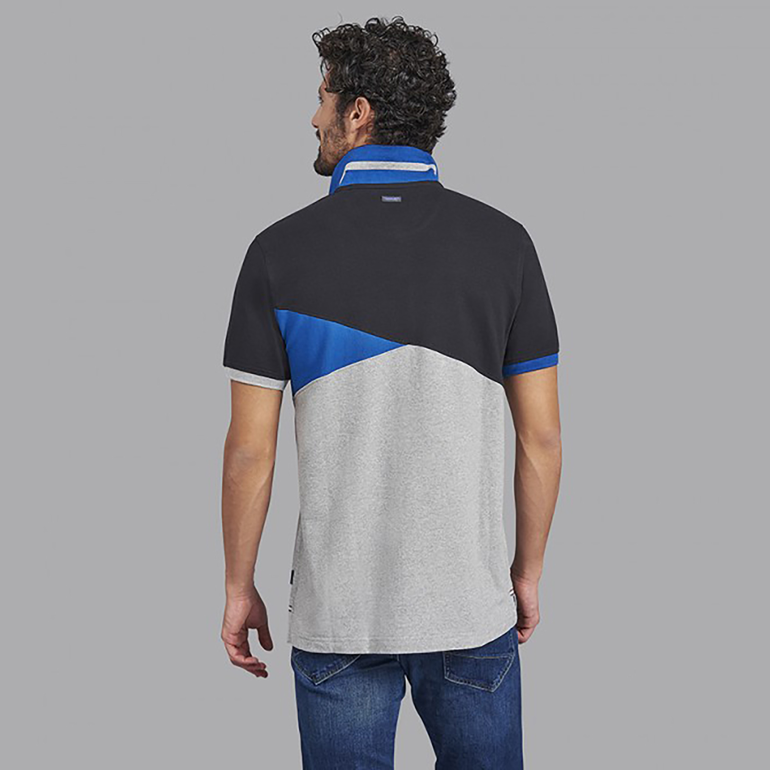 تي شيرت بولو من بيفرلي هيلز بولو كلب رجالي بلون أسود مع منسوج بأكمام قصيرة-men-clothing-tshirtsandpolos-polos-image-4