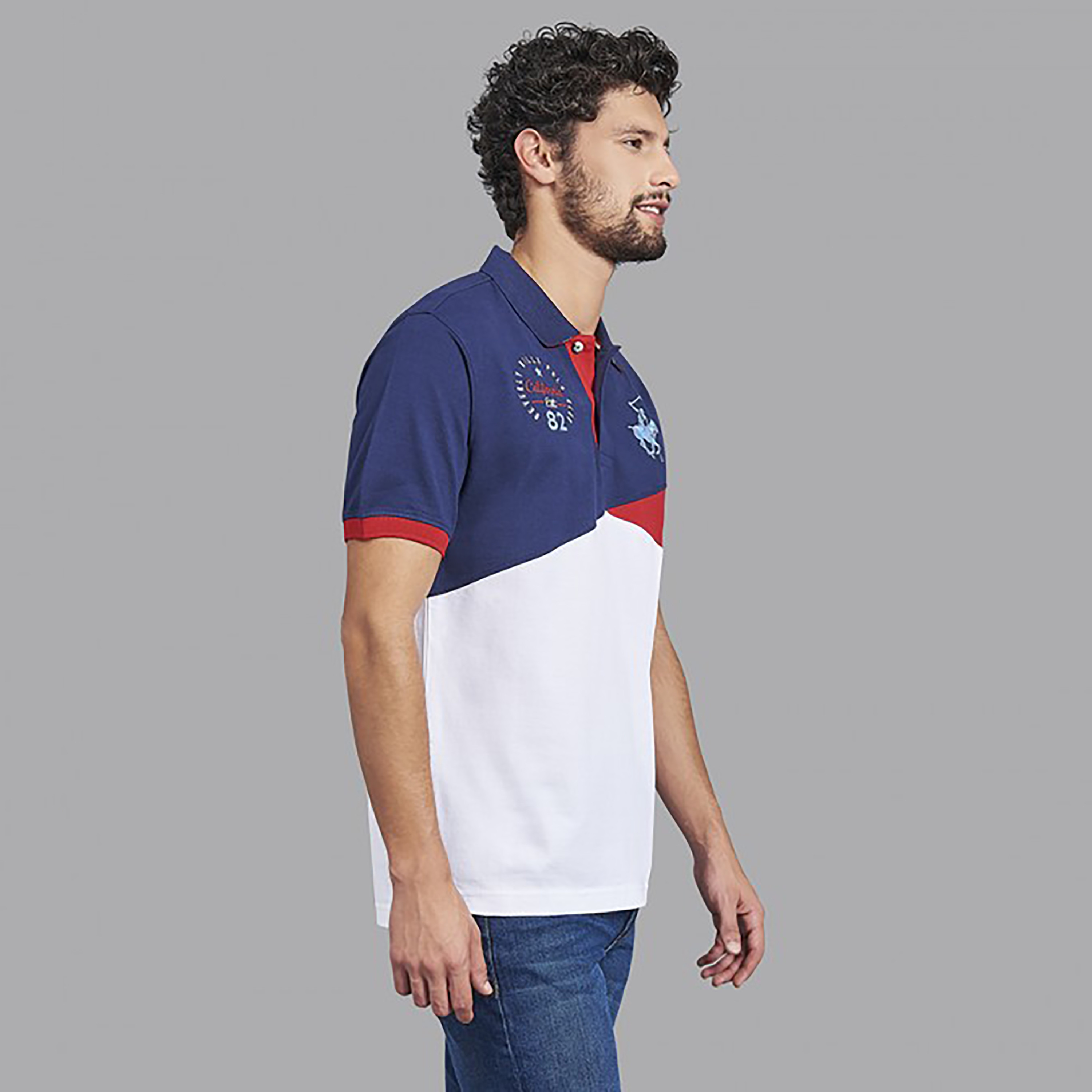 تي شيرت بولو من بيفرلي هيلز بولو كلب رجالي بلون أسود مع منسوج بأكمام قصيرة-men-clothing-tshirtsandpolos-polos-image-7