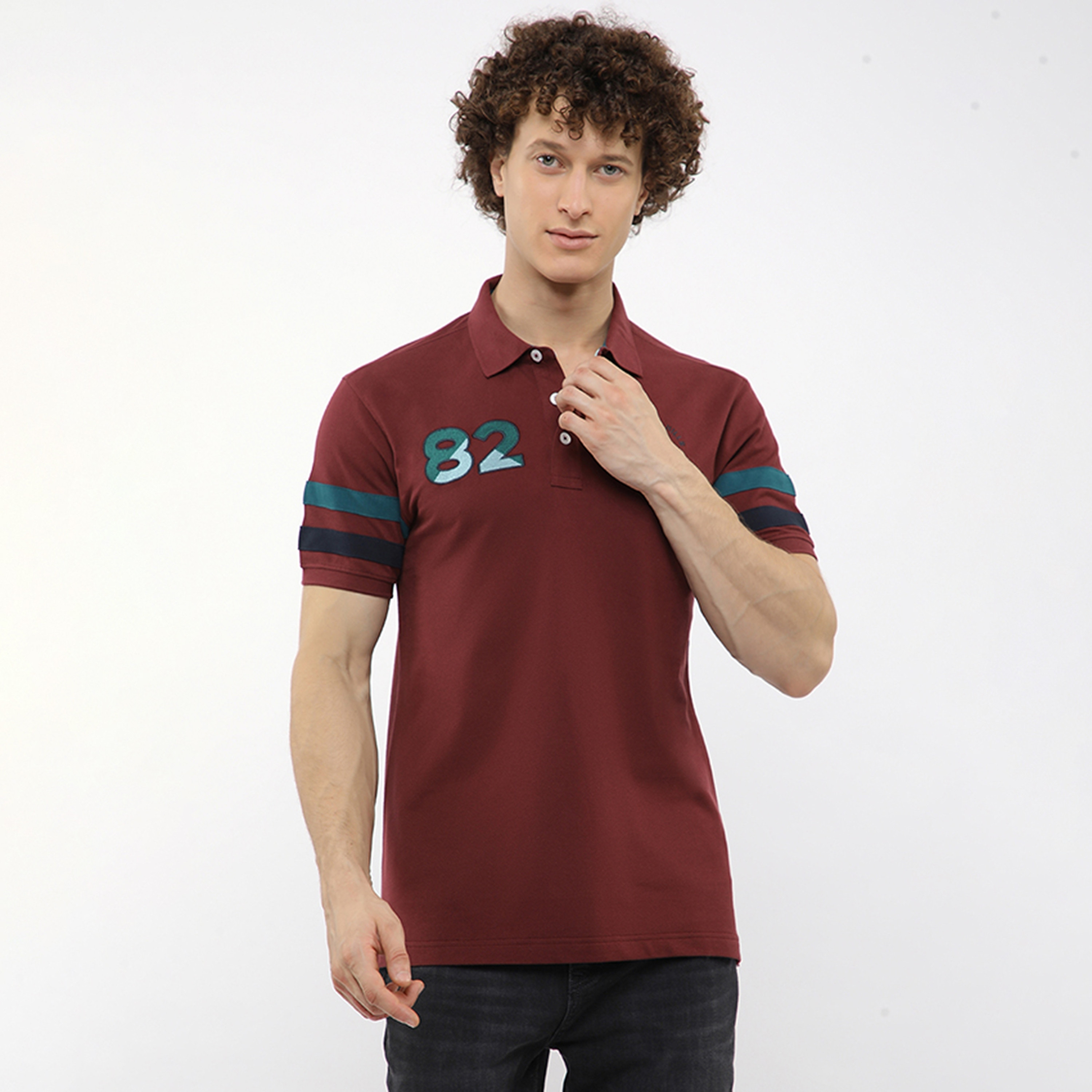 تي شيرت بولو رجالي بأكمام قصيرة وياقة مطرزة من بيفرلي هيلز بولو كلوب-men-clothing-tshirtsandpolos-polos-image-1