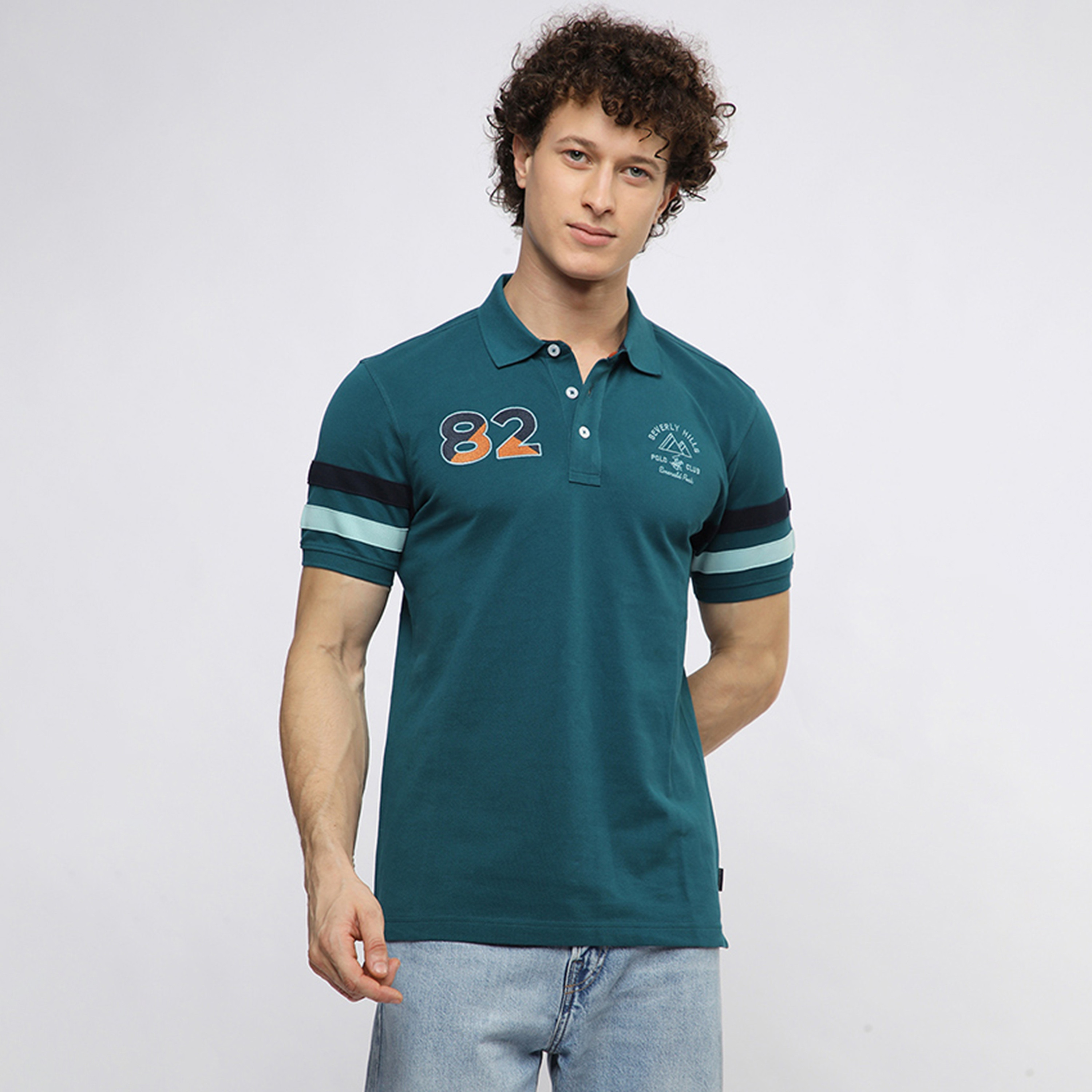 تي شيرت بولو رجالي بأكمام قصيرة وياقة مطرزة من بيفرلي هيلز بولو كلوب-men-clothing-tshirtsandpolos-polos-image-5