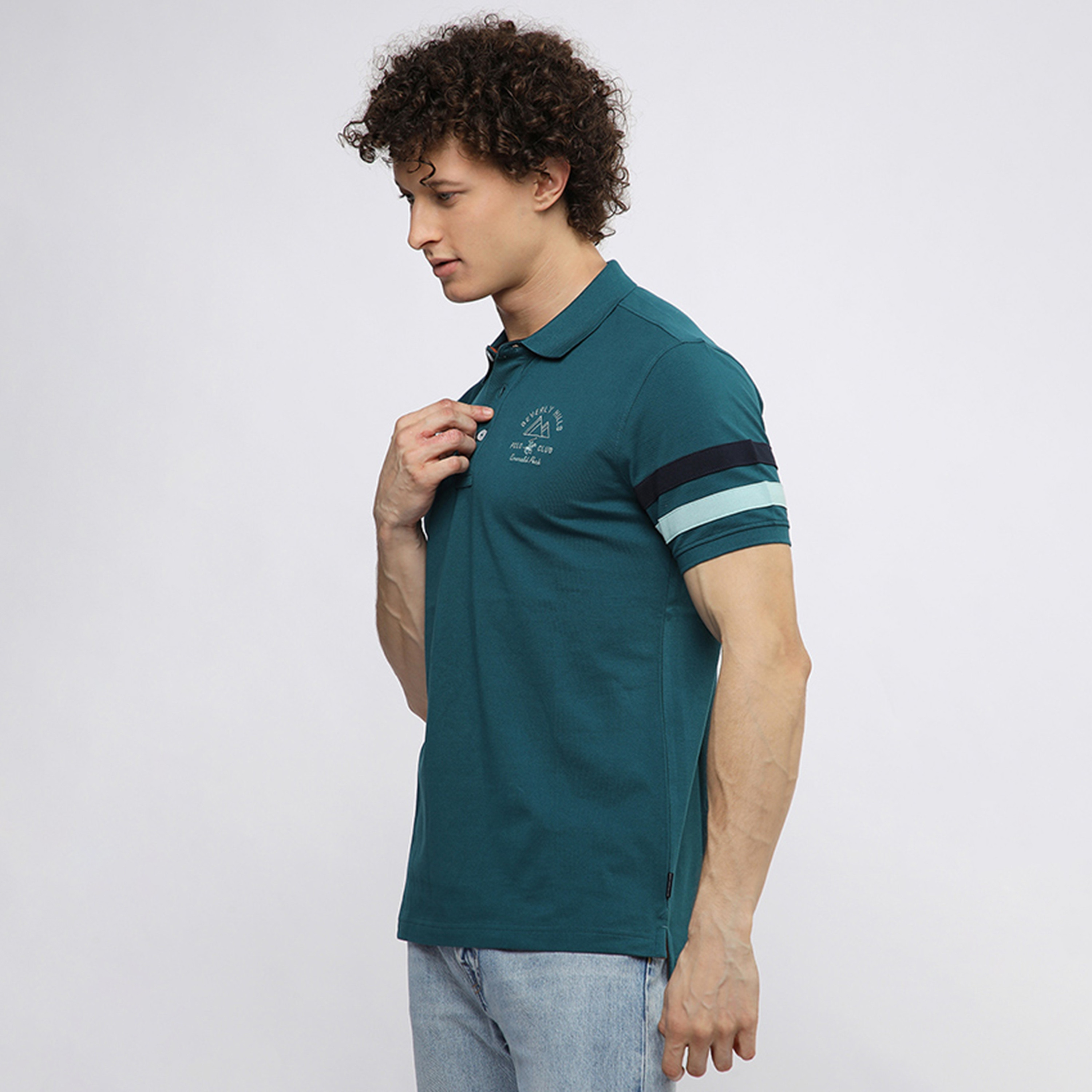 Beverly Hills Polo Club Embroidered Collared Short Sleeves Men's Polo T-Shirt-men-clothing-tshirtsandpolos-polos-image-2
